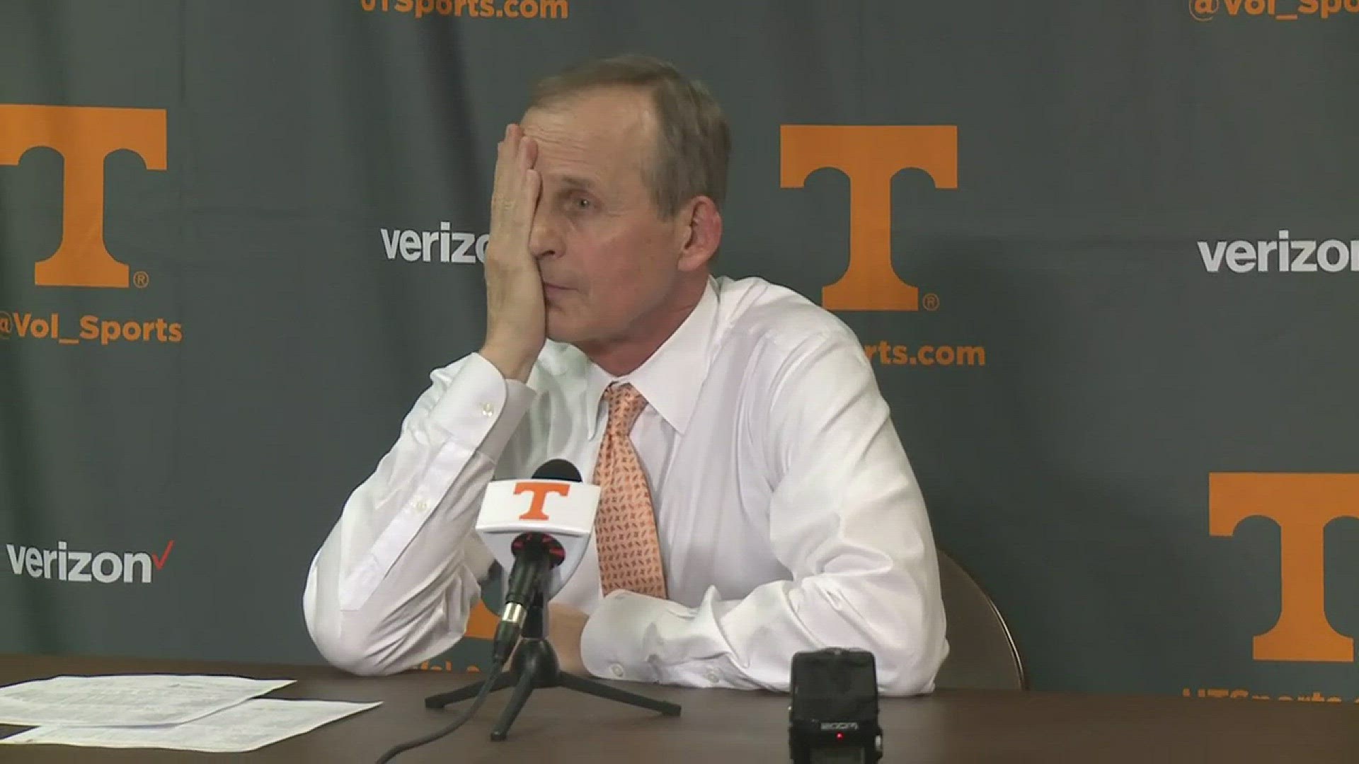 Rick Barnes' postgame press conference after Tennessee let a 20-point second-half lead dwindle down to two, then held on for a 67-62 win over Vanderbilt.