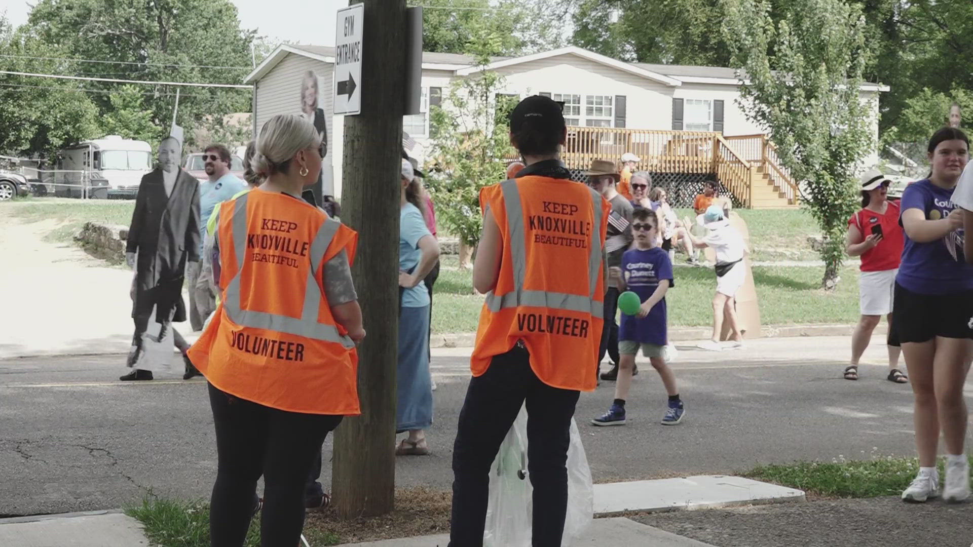 People in the community surrounding Austin-East spent the morning cleaning up the area. Organizers said it was a way to celebrate and give back.