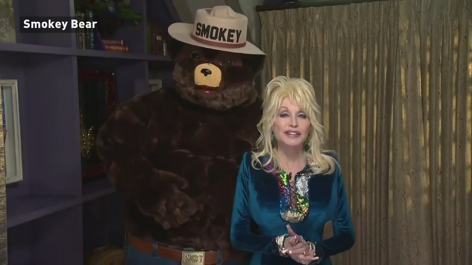 Dolly Parton and Smokey Bear are asking for the public's help in preventing wildfires in videos released during the weekend.