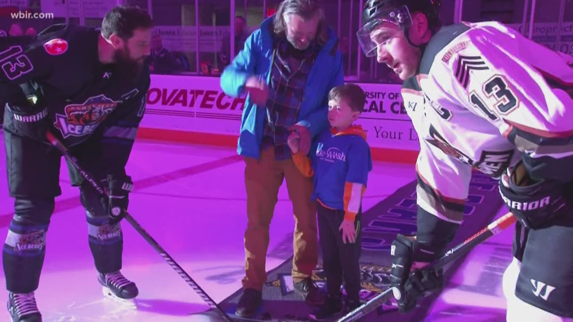 The Ice Bears hosted Make-A-Wish East Tennessee kids and their families.