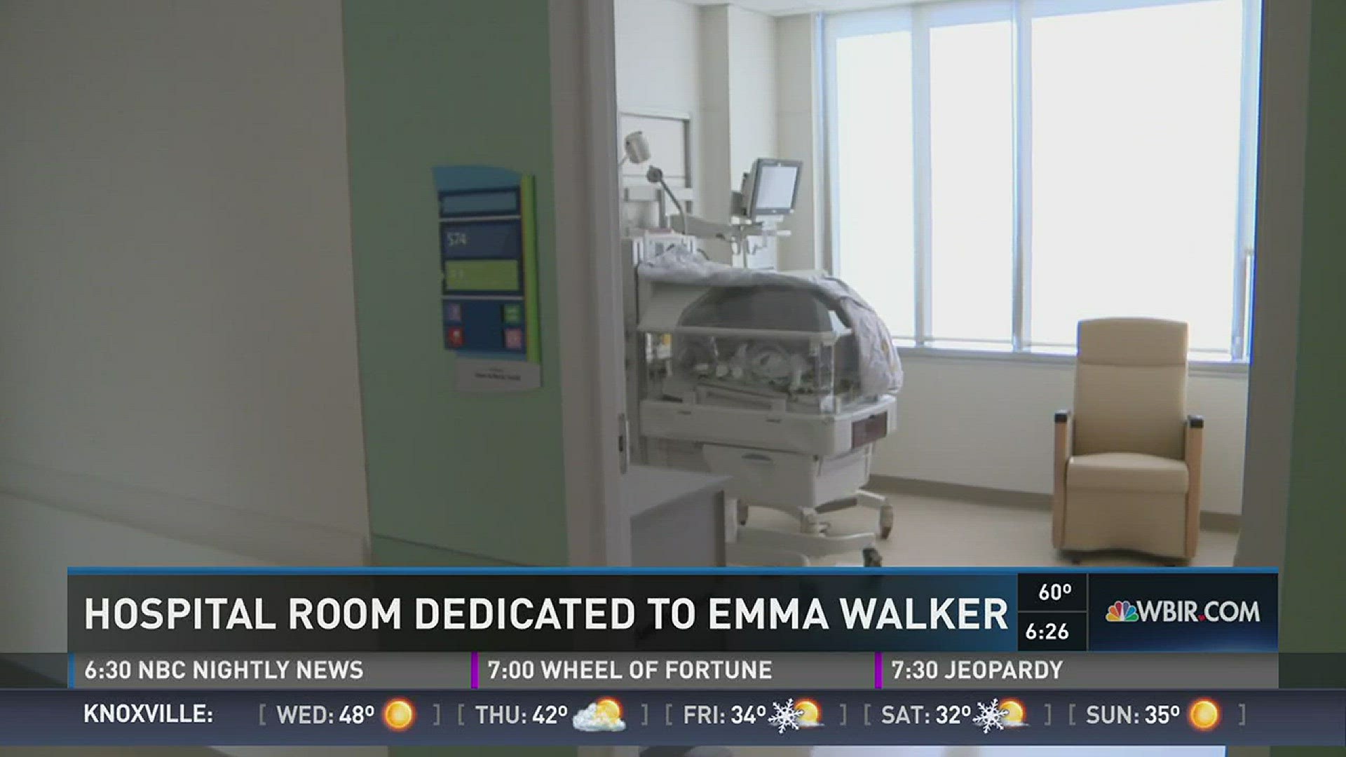 Jan. 3, 2017: A NICU room at East Tennessee Children's Hospital will be named in honor of Knoxville teen Emma Walker, who was killed in Nov. 2016.