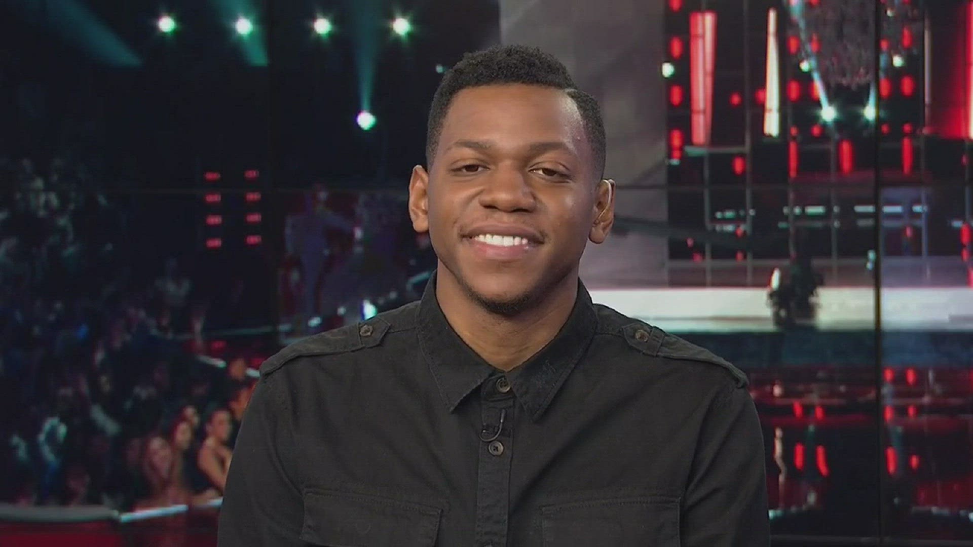 April 21, 2017: WBIR 10News anchor Katie Roach talks with Chris Blue about the live elimination rounds on The Voice, handling his nerves and his message to fans in Knoxville.