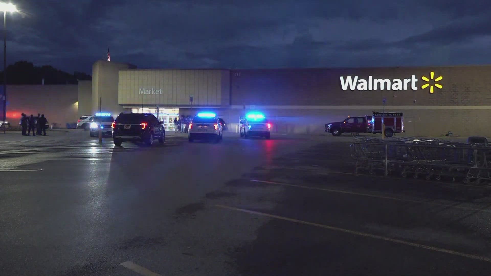 Police review surveillance footage of shooting at Lenoir City Walmart