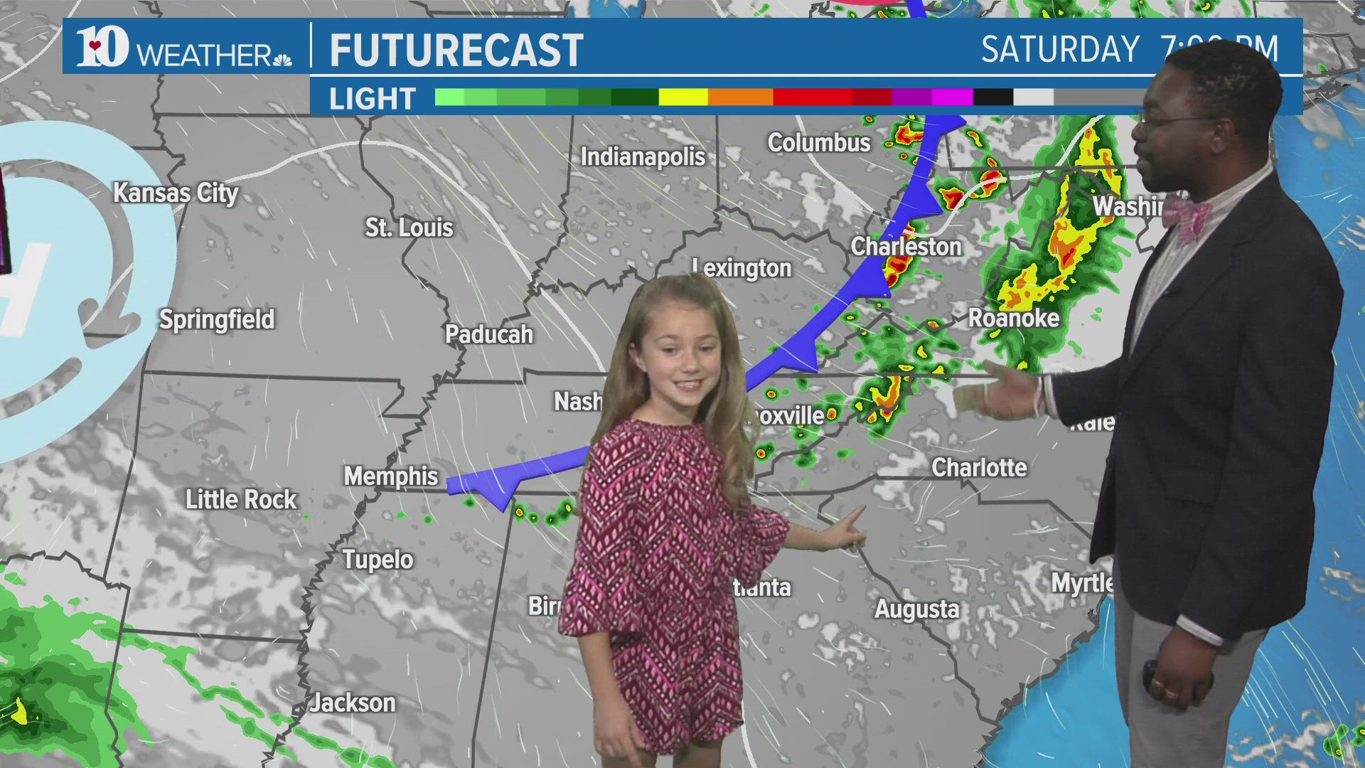 Brooklie is in the third grade and loves to give people weather updates.