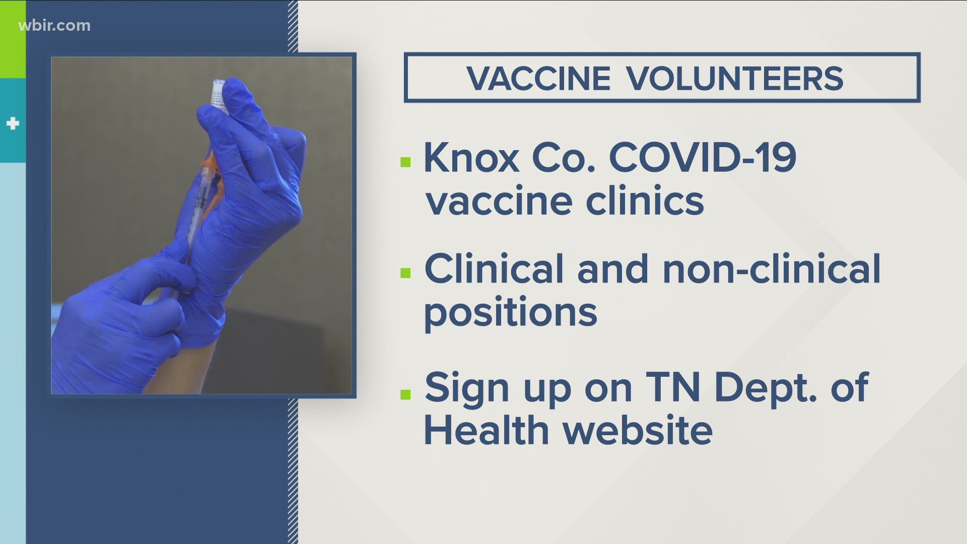 Officials said that they are looking for medical and non-medical volunteers to help them distribute the COVID-19 vaccine.