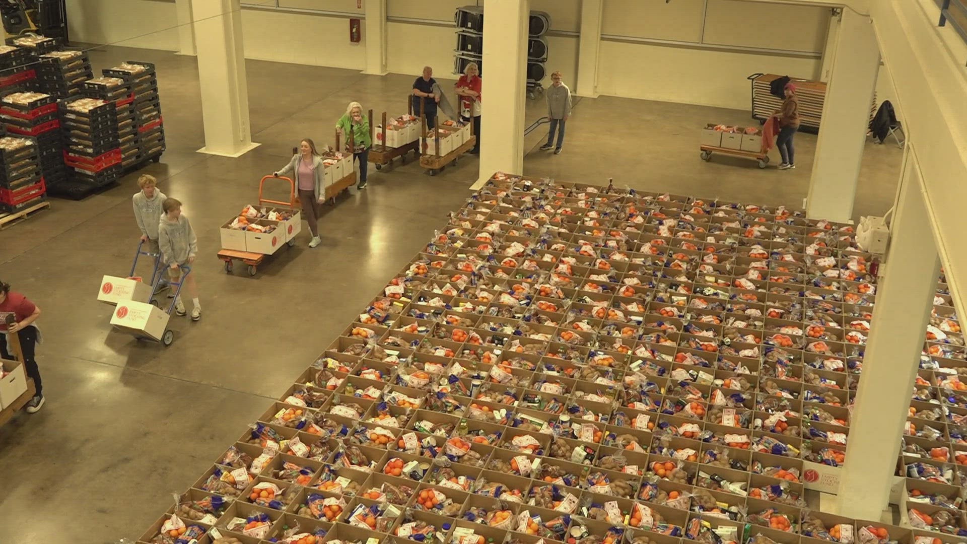 With help from the community, the nonprofit will distribute 3,000 baskets filled with nutritious food.