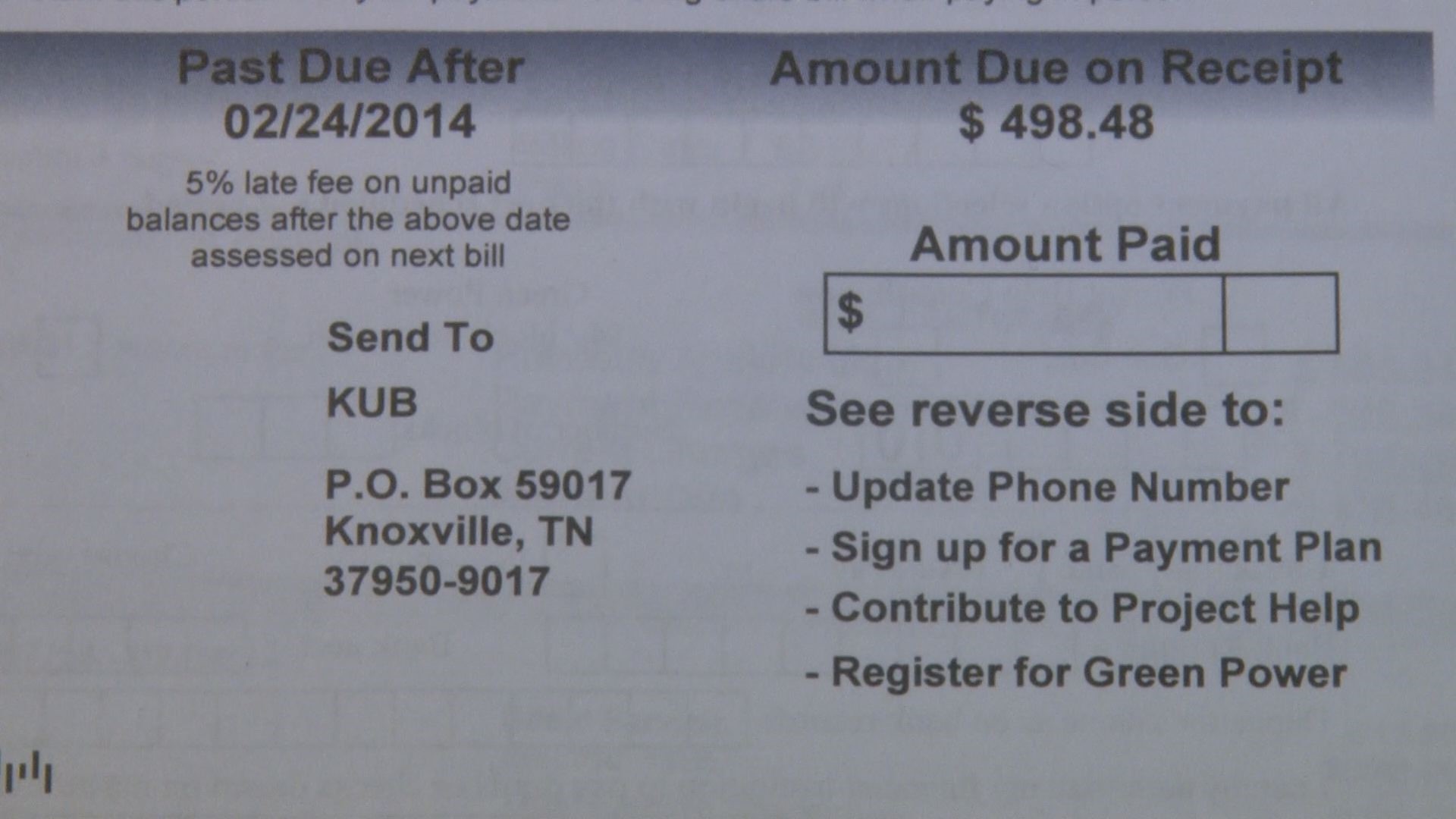 Project helps KUB customers pay high heating bills