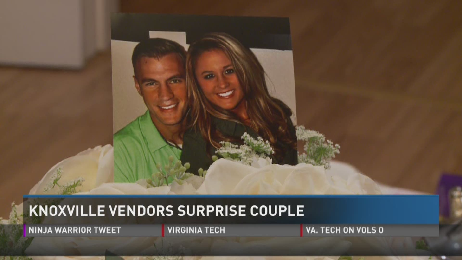 Sept. 6, 2016: A Knoxville bride and groom facing financial difficulties received a surprise gift from some Knoxville wedding vendors.