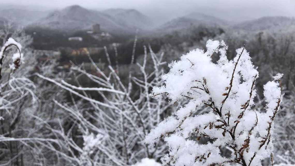 Photo December snow in East Tennessee