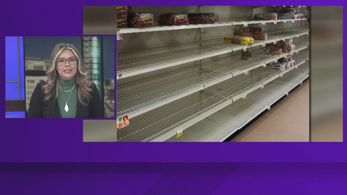 Bread flying off the shelves at Food City on Clinton Hwy