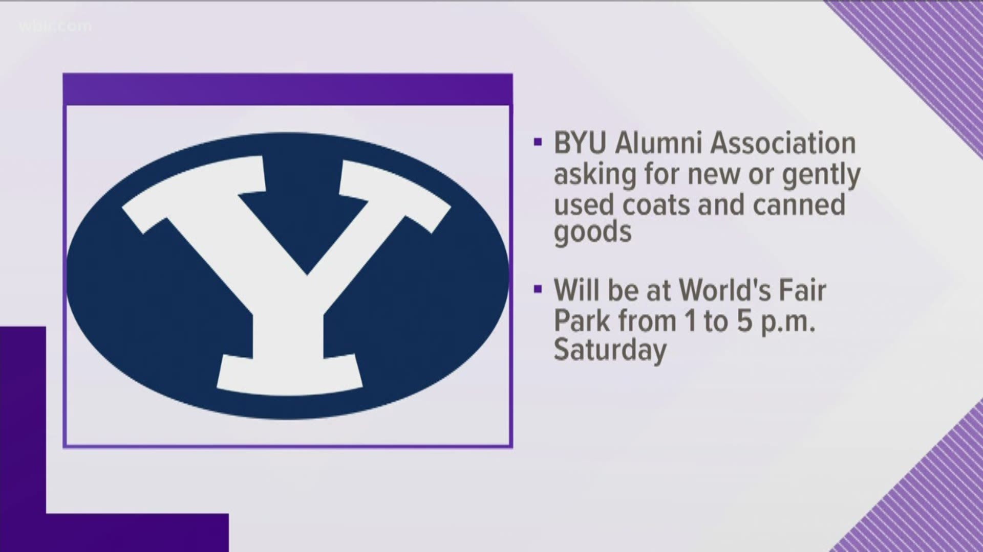 BYU alumni will be tailgating in World's Fair Park and collecting donations for KARM.