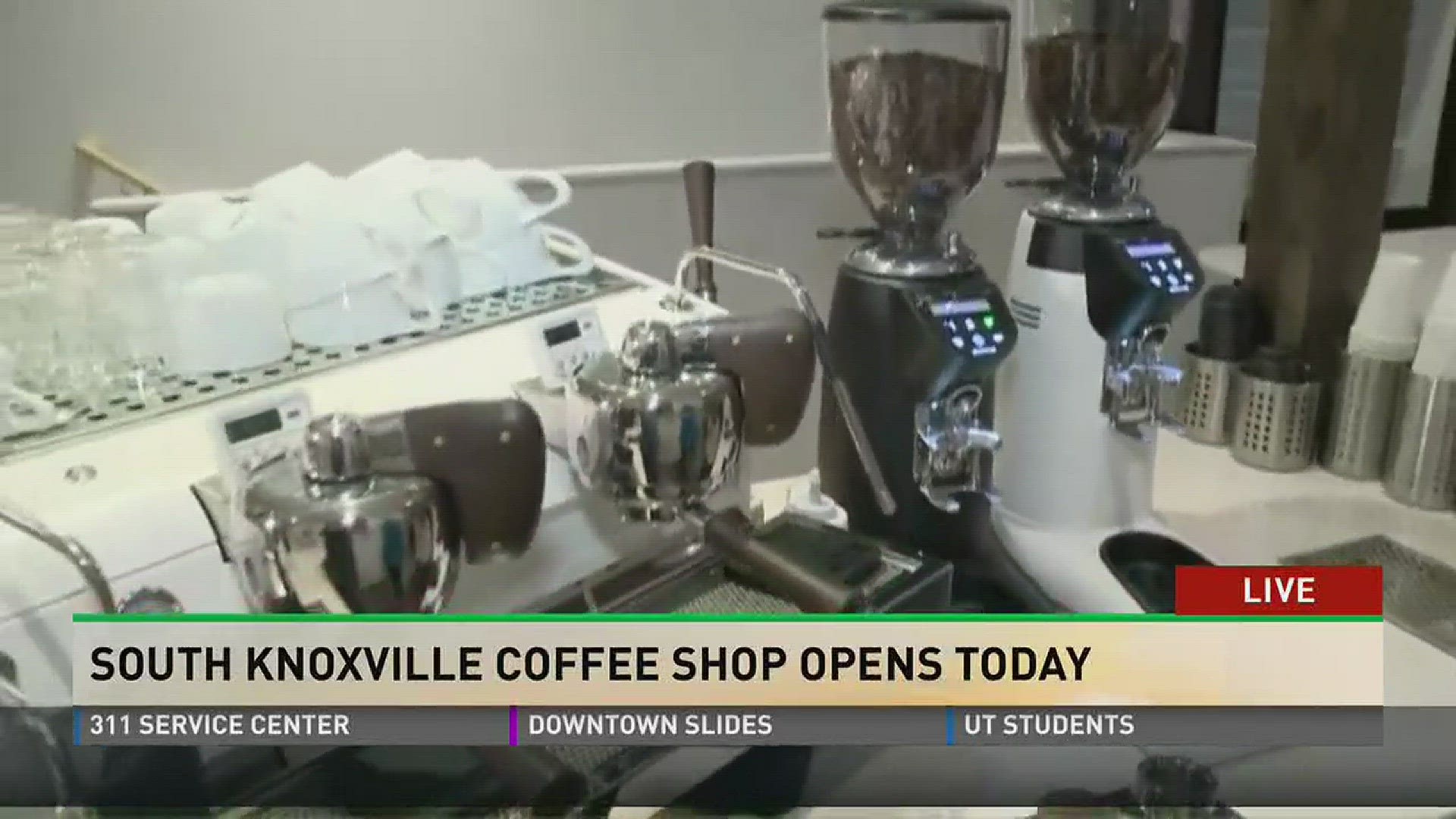 A South Knoxville coffee shop opens Wednesday morning.