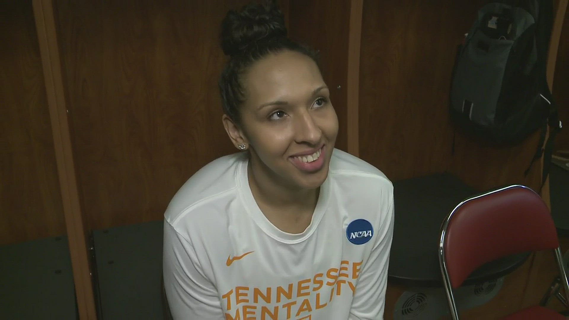 Redshirt junior Mercedes Russell (14 points, 10 rebounds) talks Tennessee's win over Dayton in the first round of the NCAA Tournament.