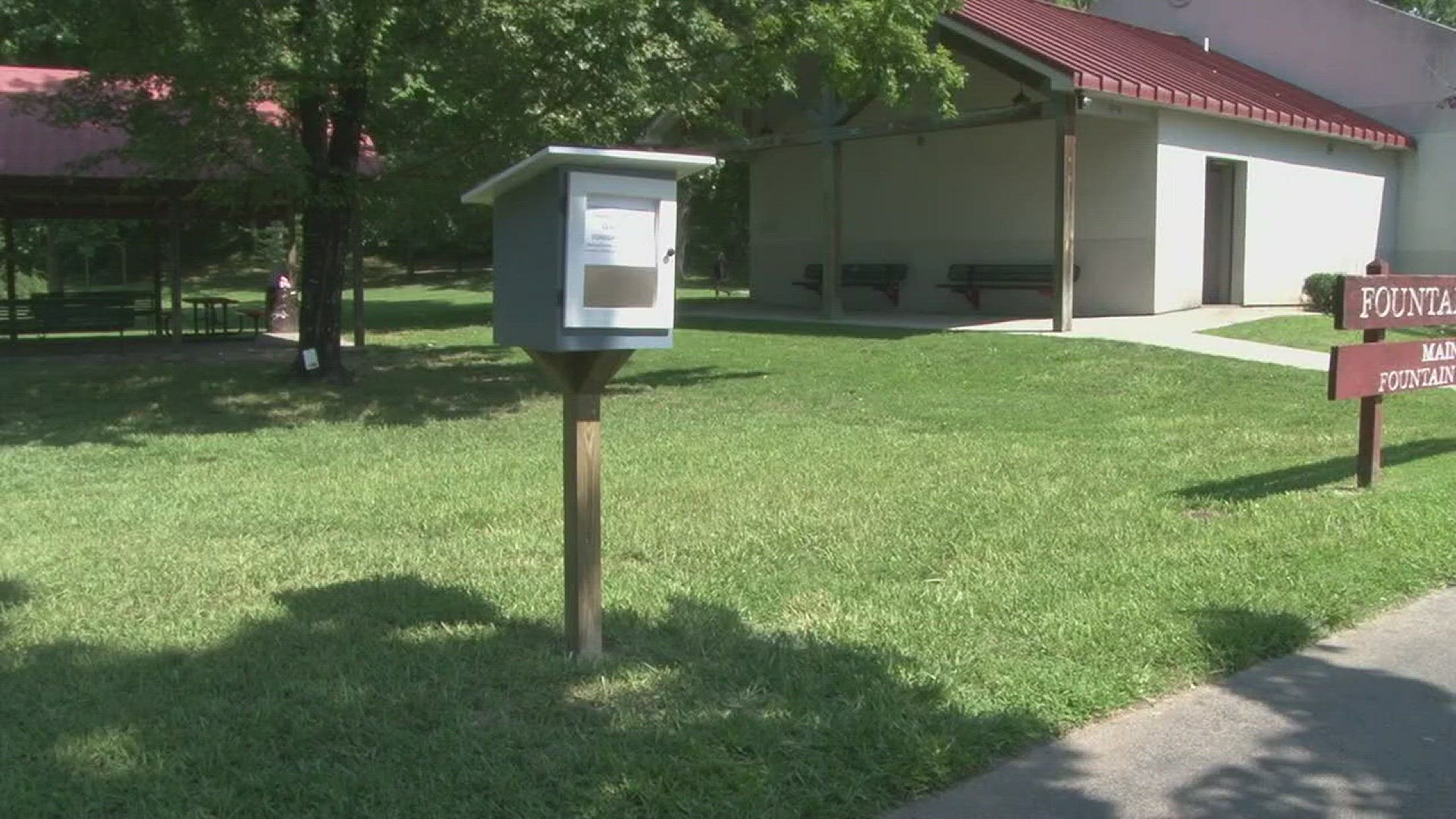 Girl Scouts gift Fountain City with a free library