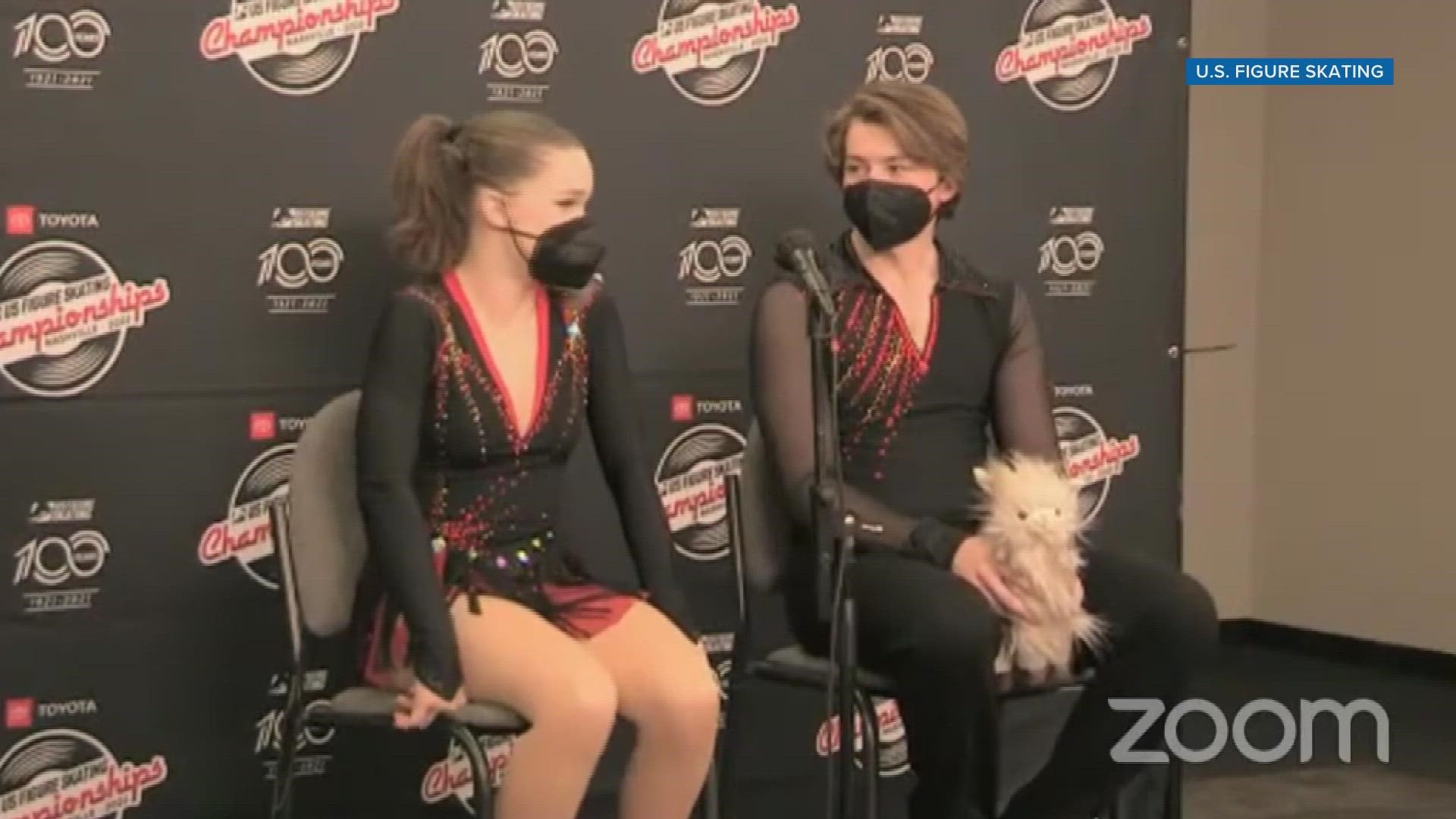 Catherine Rivers and Timmy Chapman were in fourth place after the short program.
