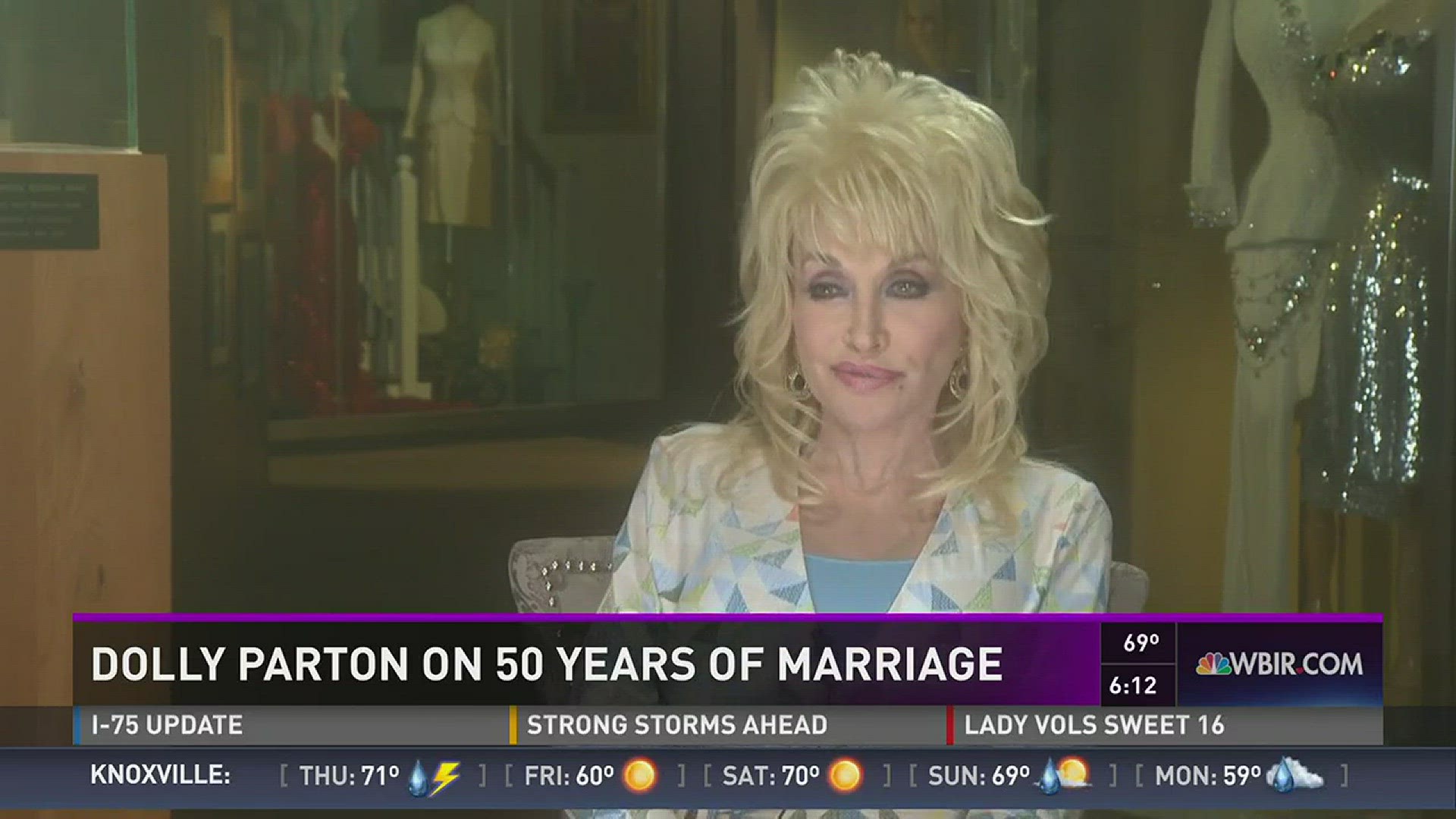 Dolly Parton met with Beth Haynes and talked about a variety of things, including her 50 years of marriage. March 23, 2016.