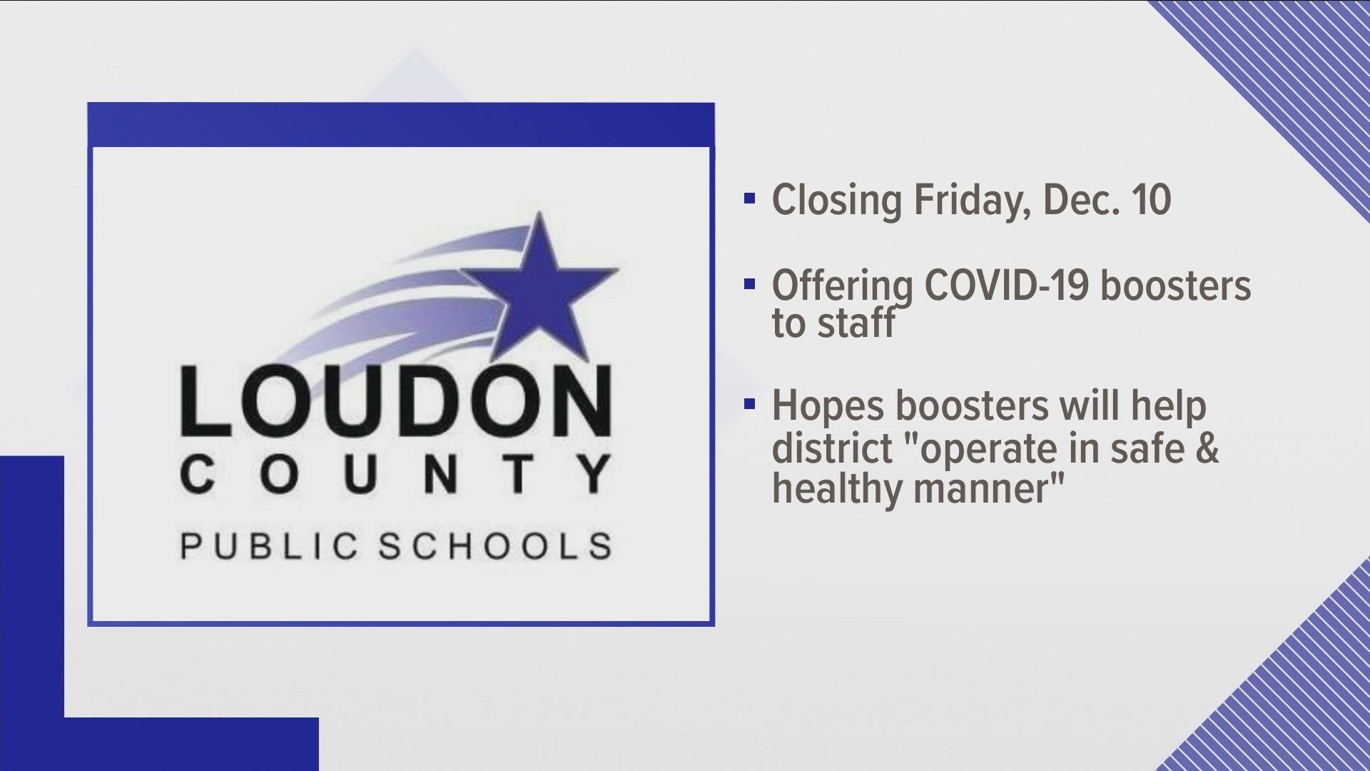 Loudon County Schools to close Dec. 10 to give COVID-19 booster shots for staff