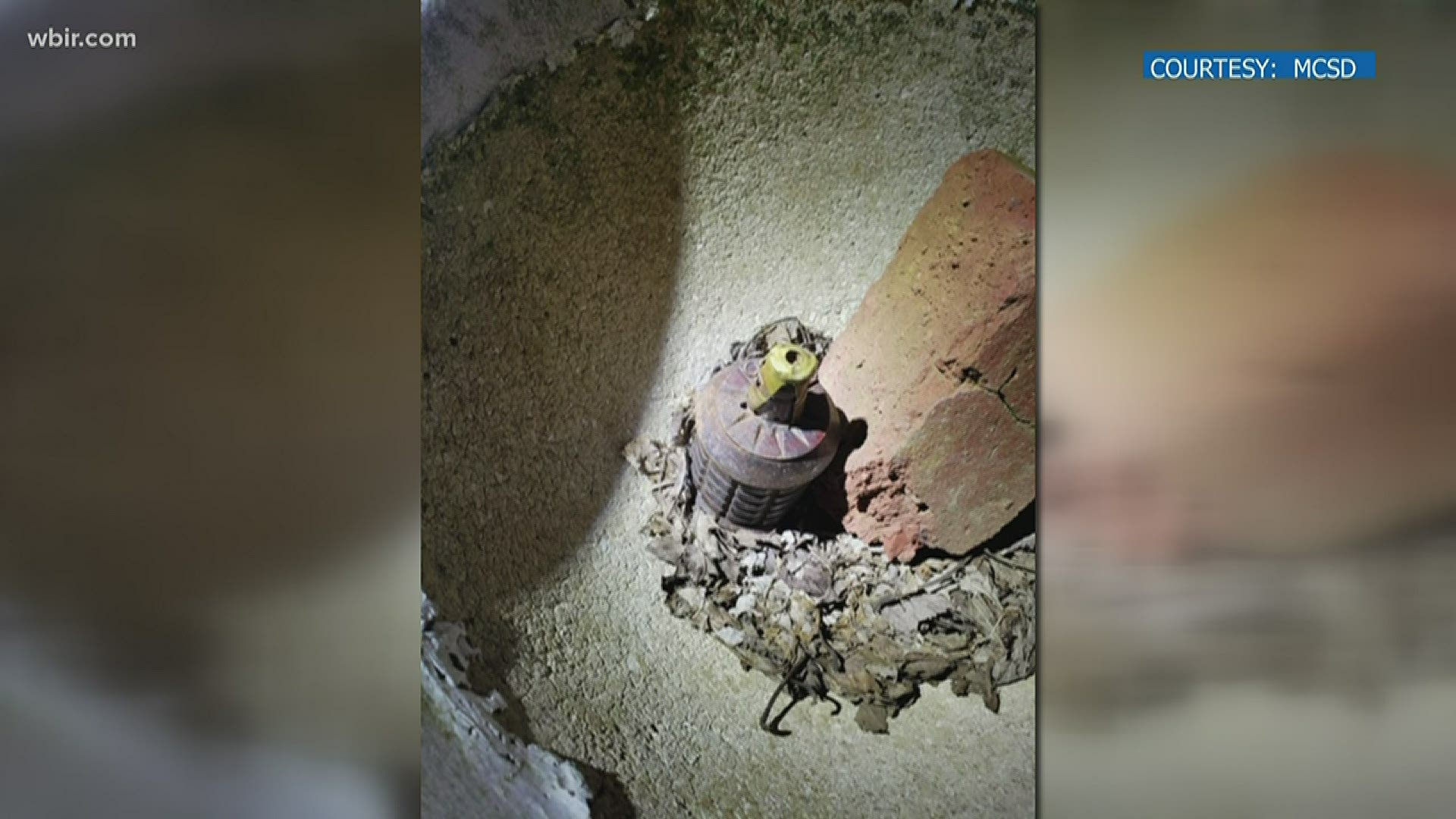 Deputies detonated a live World-War-II-era hand grenade found in an antique piece of pottery.