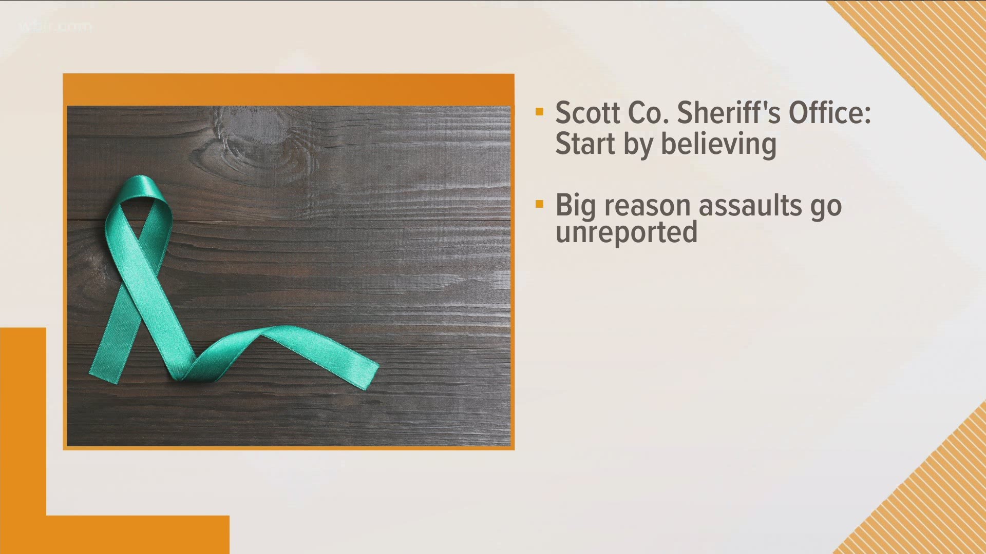 The Scott Co. Sheriff's Office said that they are supporting victims, pledging to start by believing them when they say they're a victim of sexual assault.