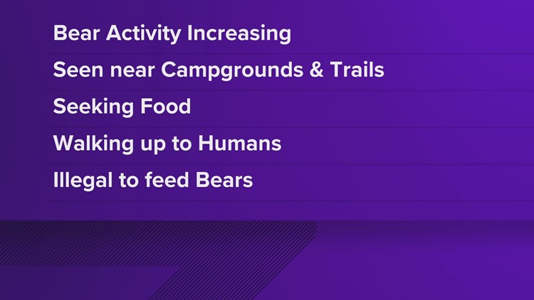 U.S. Forest Service alerts people on increased bear activity