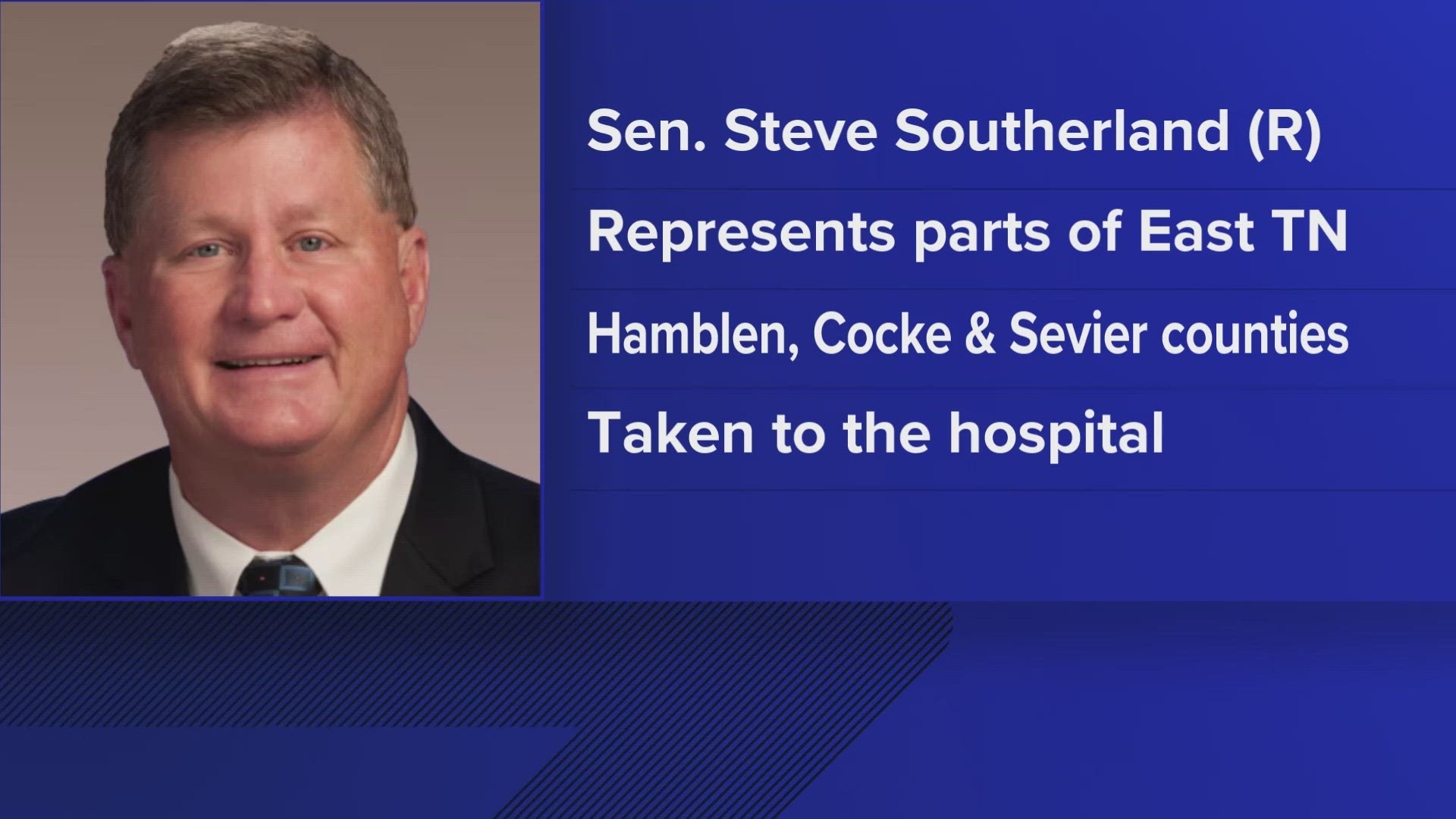 "We took a recess so our doctors could assist. We are all praying for his speedy and full recovery," Senator Jon Lundberg (R - Bristol) said.