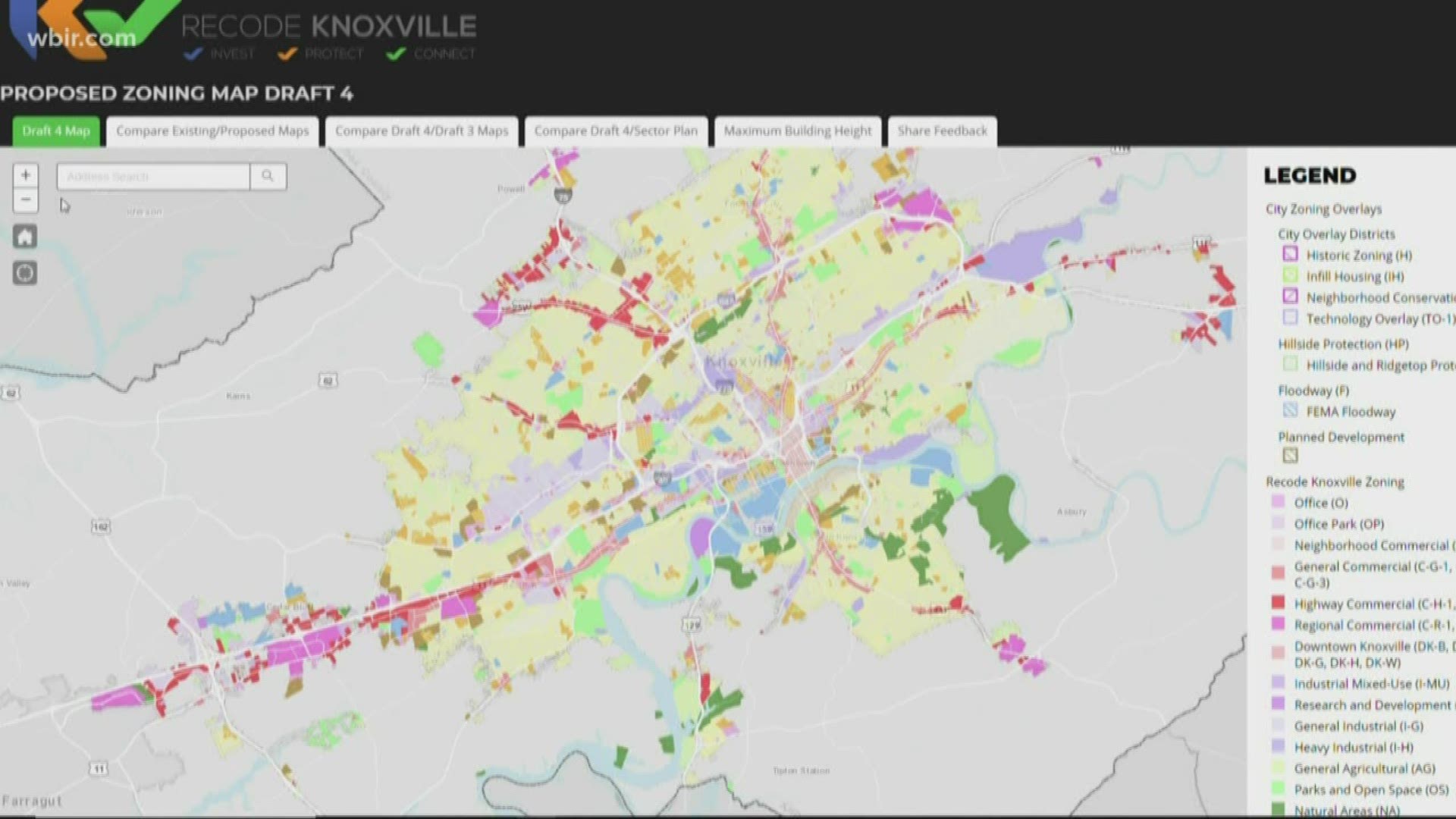 Knoxville City Council approved the first reading of the Recode Knoxville zoning map.