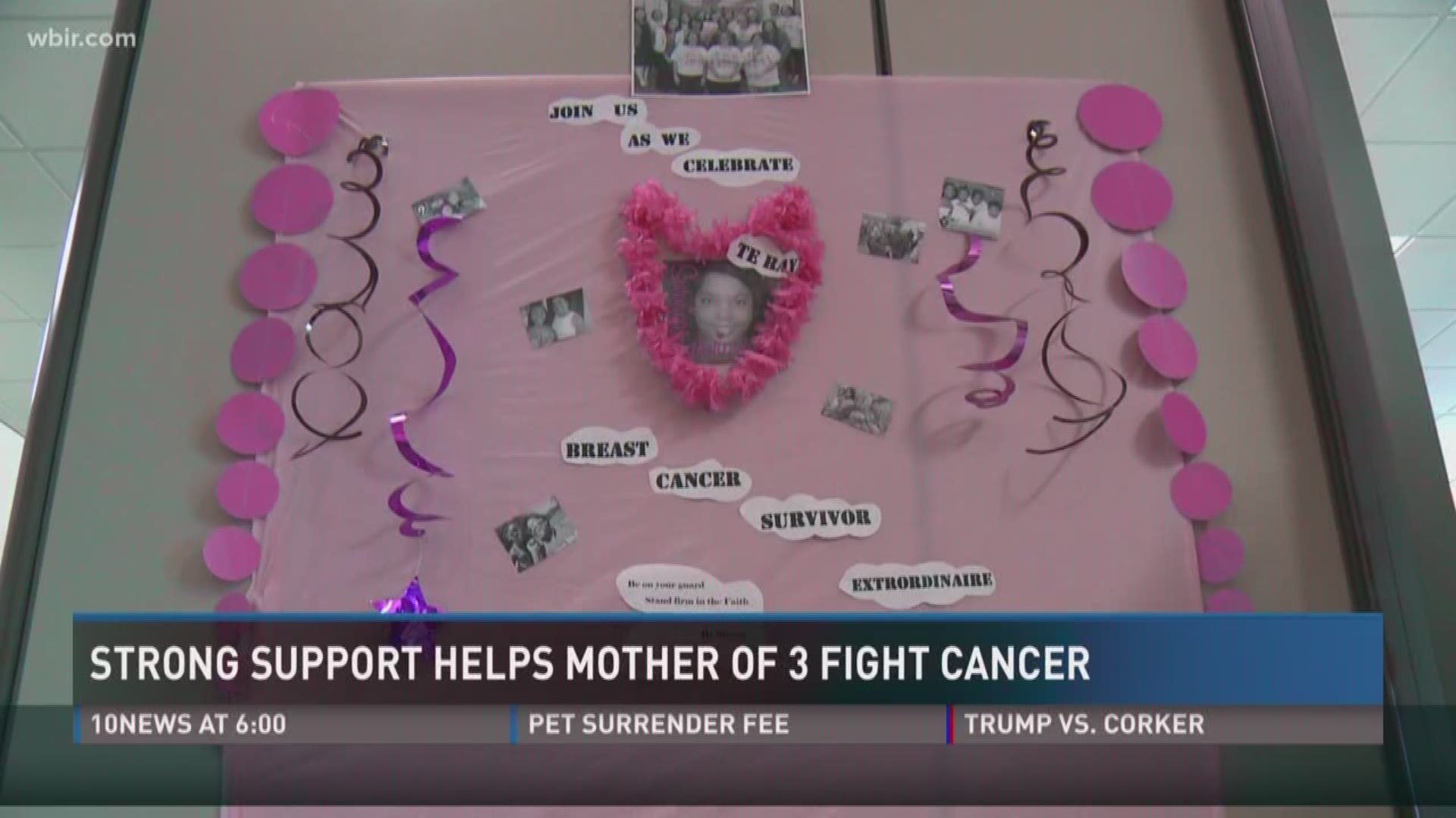 WBIR 10news Reporter Leslie Ackerson introduces us to one cancer fighter who is staying upbeat, thanks to an incredible support system.