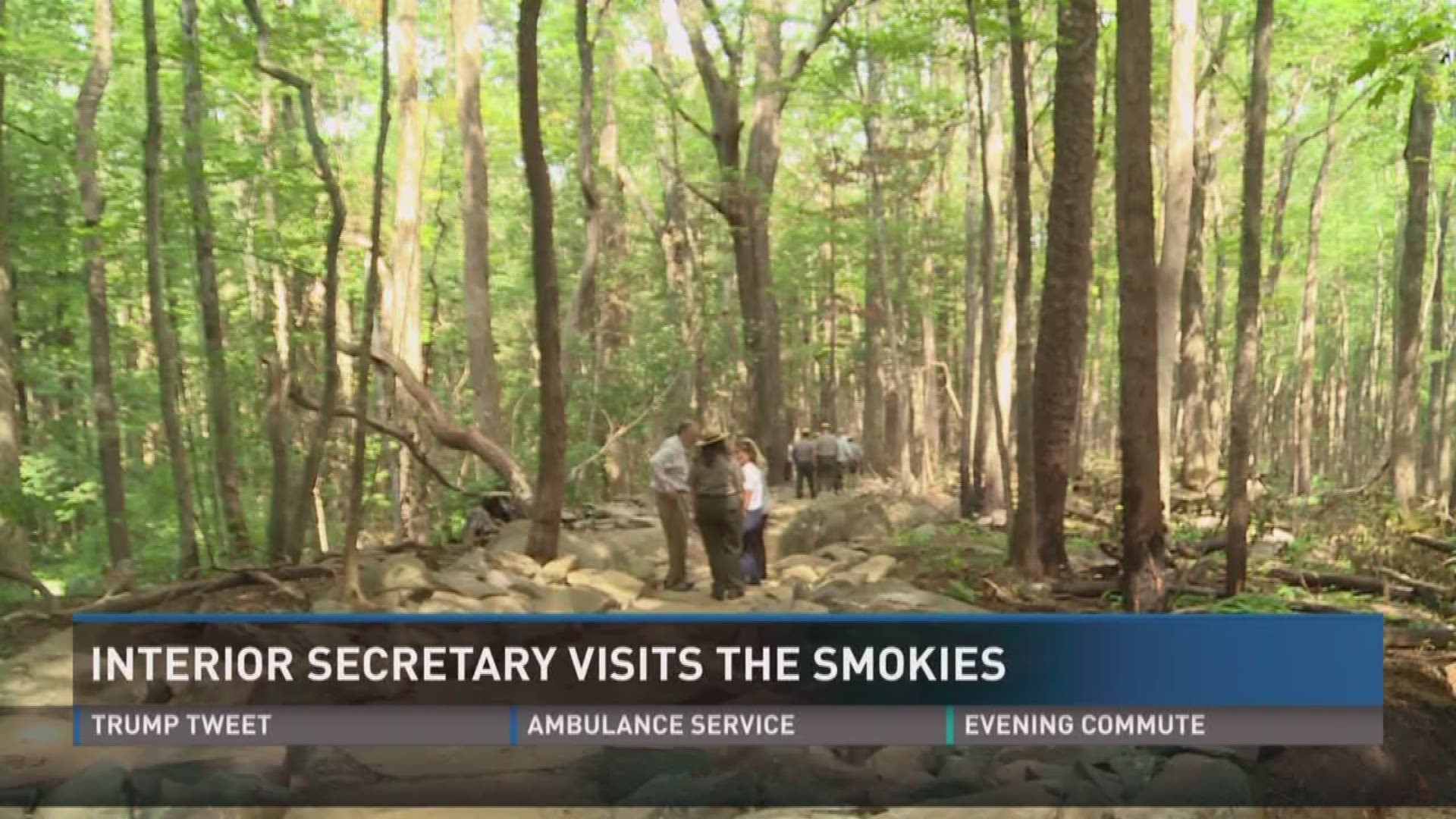 U.S. Secretary of the Interior Ryan Zinke & Sen. Lamar Alexander visited Great Smoky Mountains National Park on Friday to mark the National Park Service's 101st birthday.