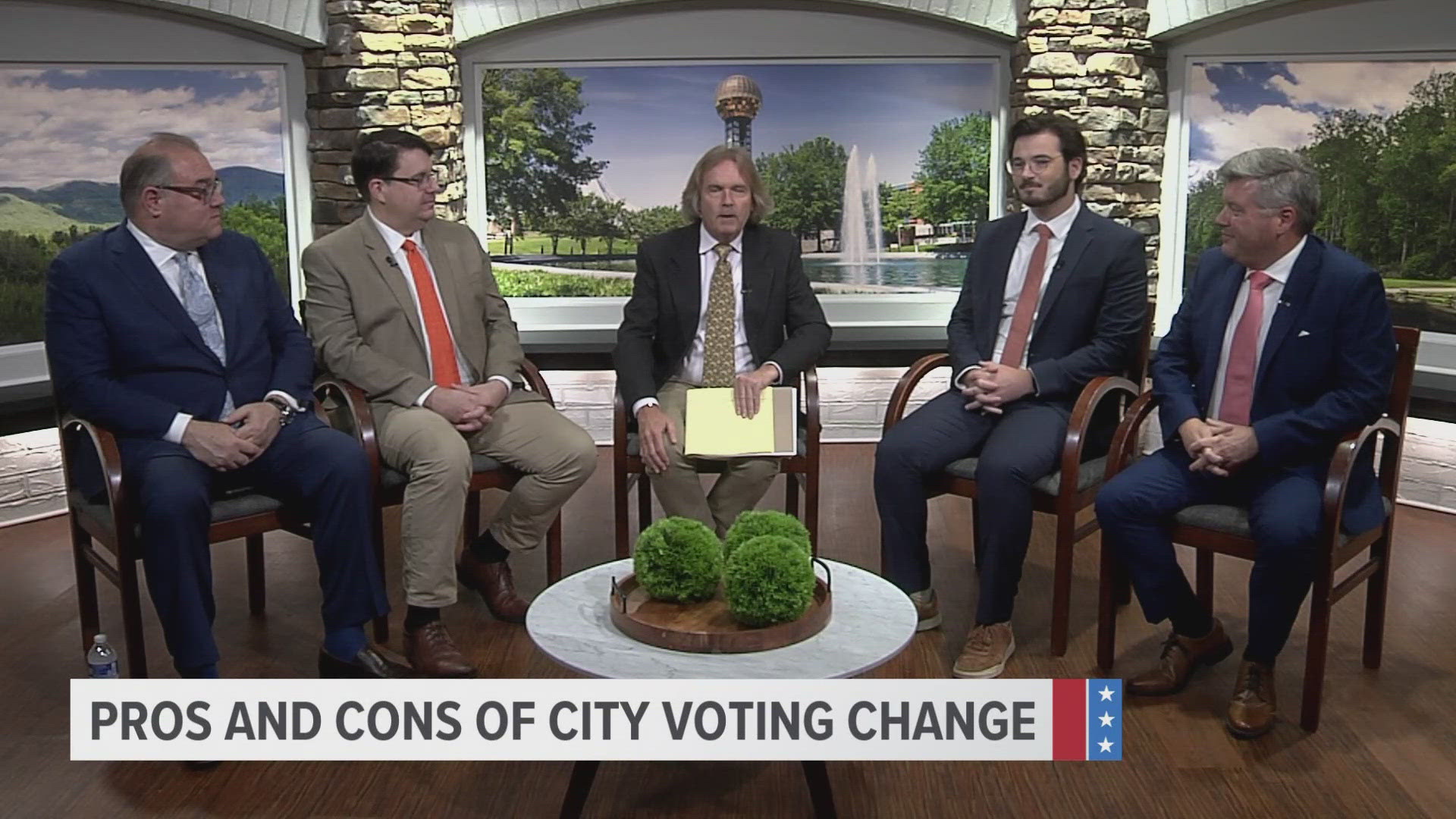 Knoxville City Councilman Andrew Roberto and Hancen Sale talk about proposed city charter amendment on district elections.