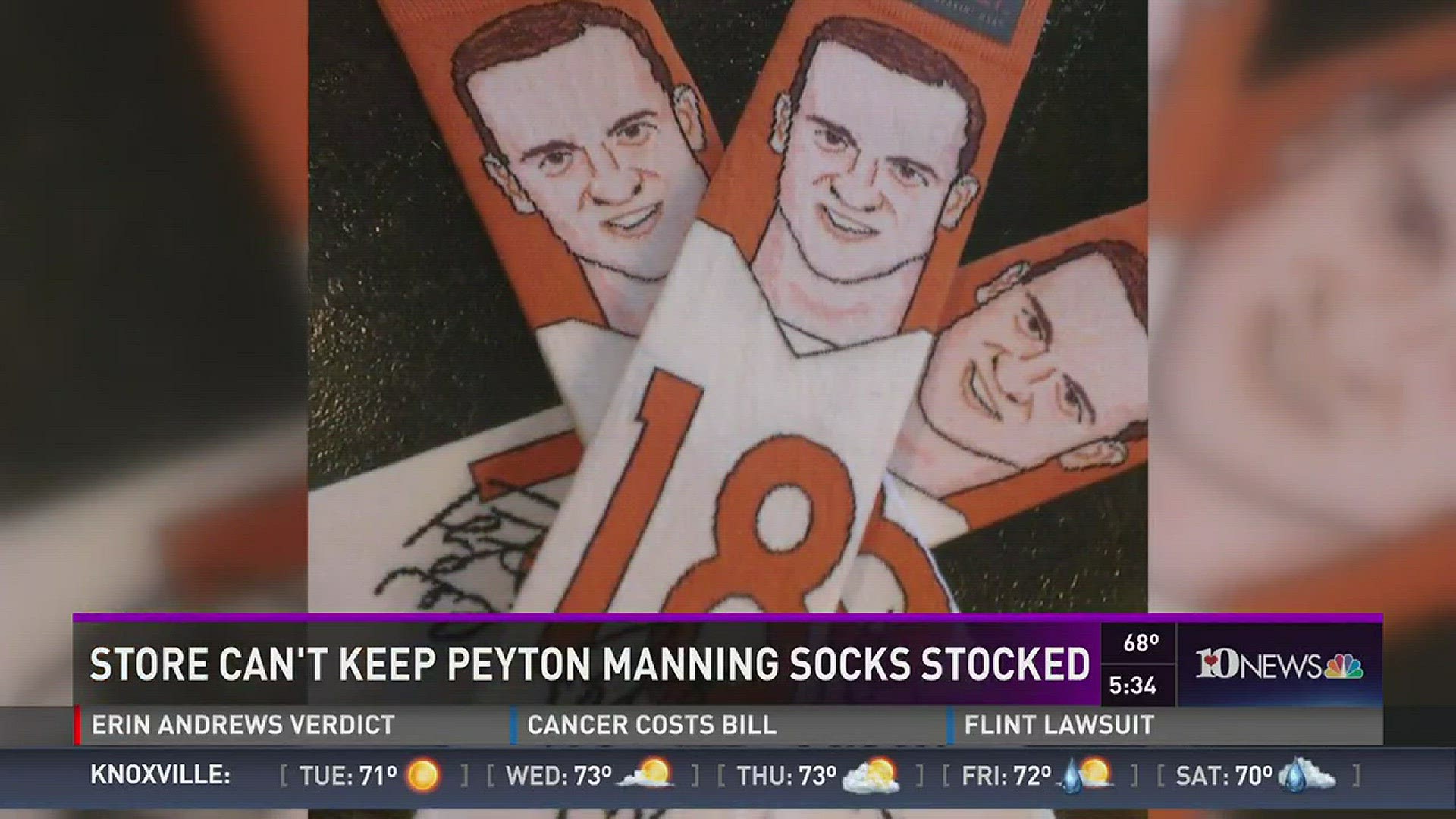 Store can't keep Peyton Manning socks stocked