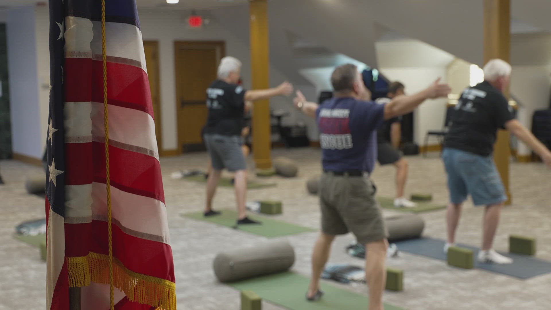 An international program uses yoga to reach military veterans coping with post-traumatic stress, offering them a new sense of calm and new connections.