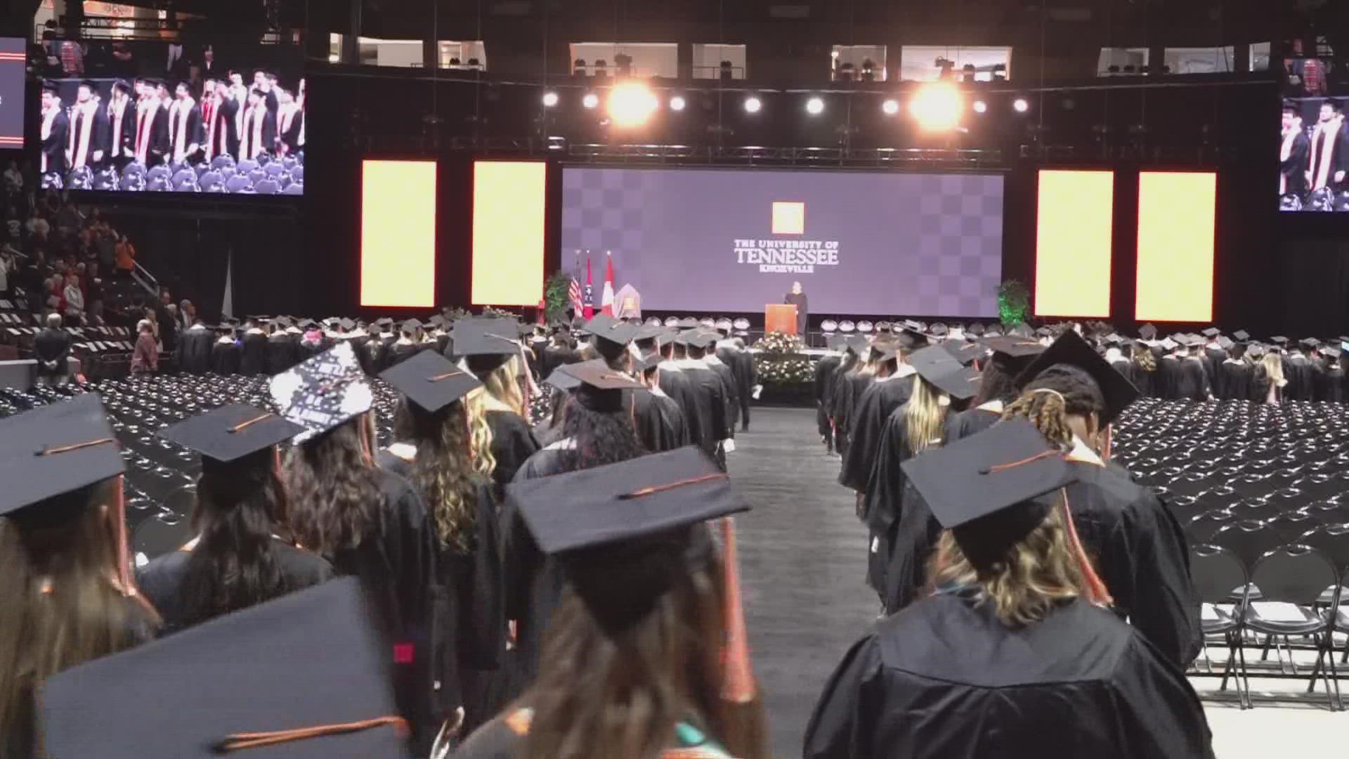Thousands of UT students threw up their caps in gowns to celebrate graduation!
