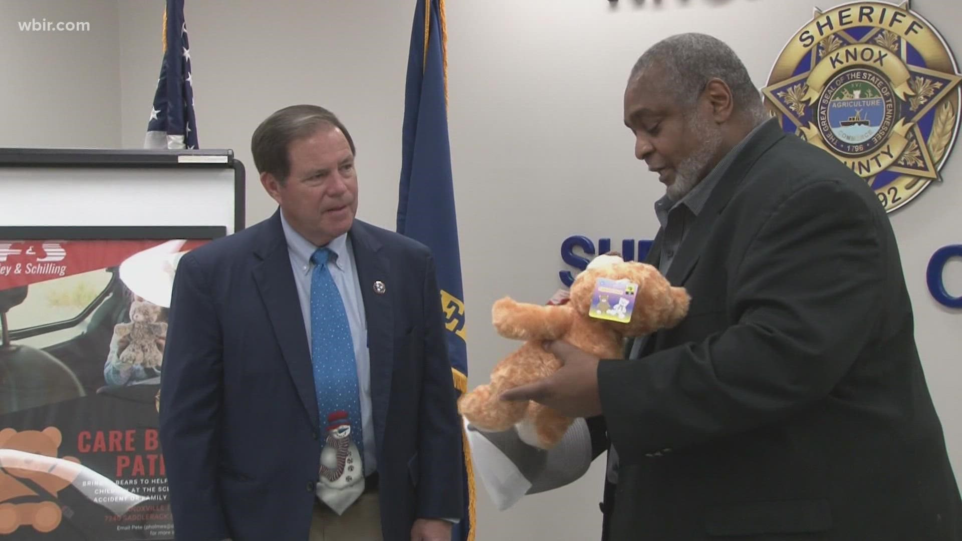 Frayley & Schilling trucking donated Teddy Bears to the Knox Co. Sheriff's Office Care Bear patrol program. Dec. 1, 2021-4pm.