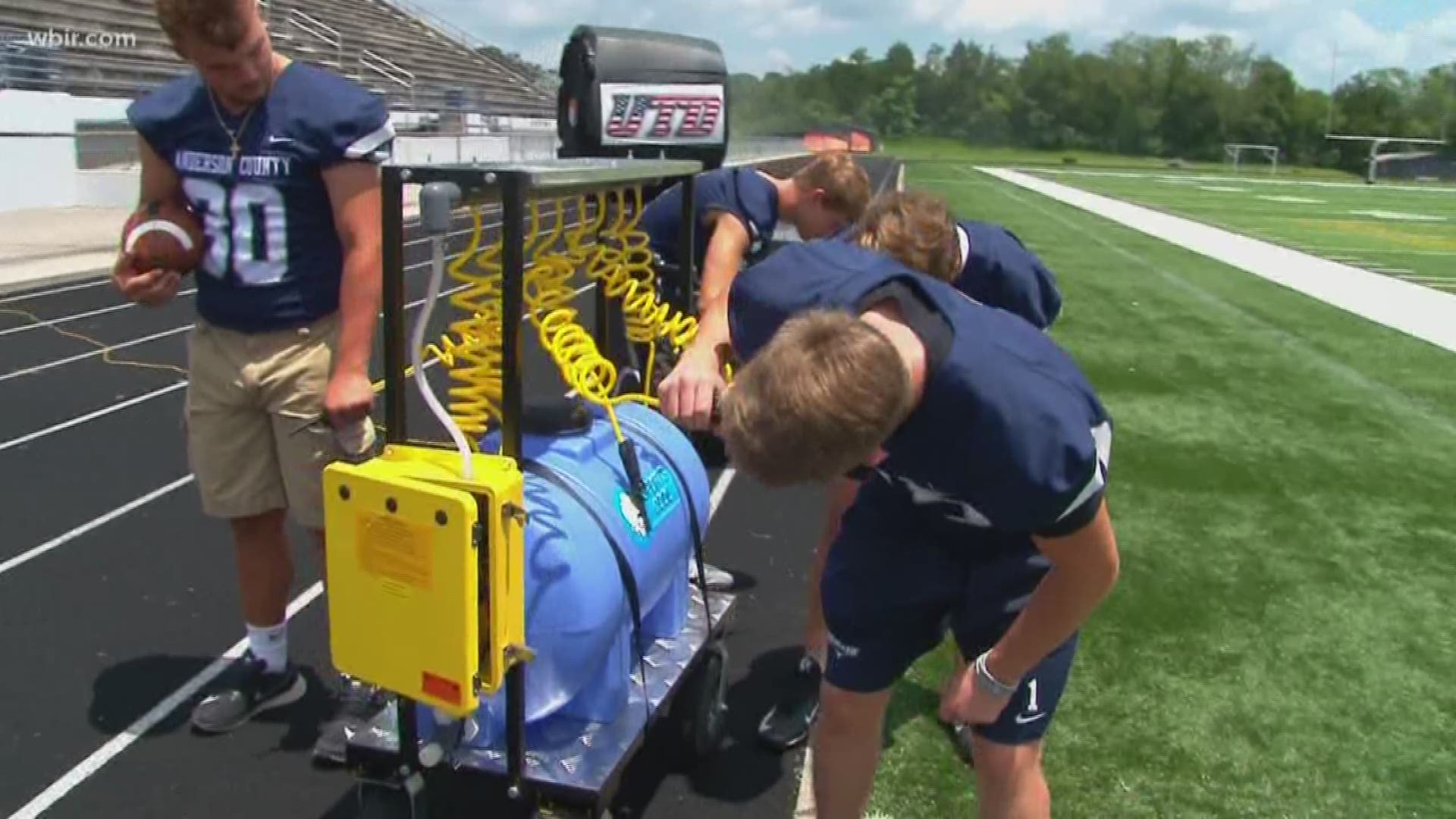 In this heat - high school football coaches are highlighting the importance of safety at summer practice.