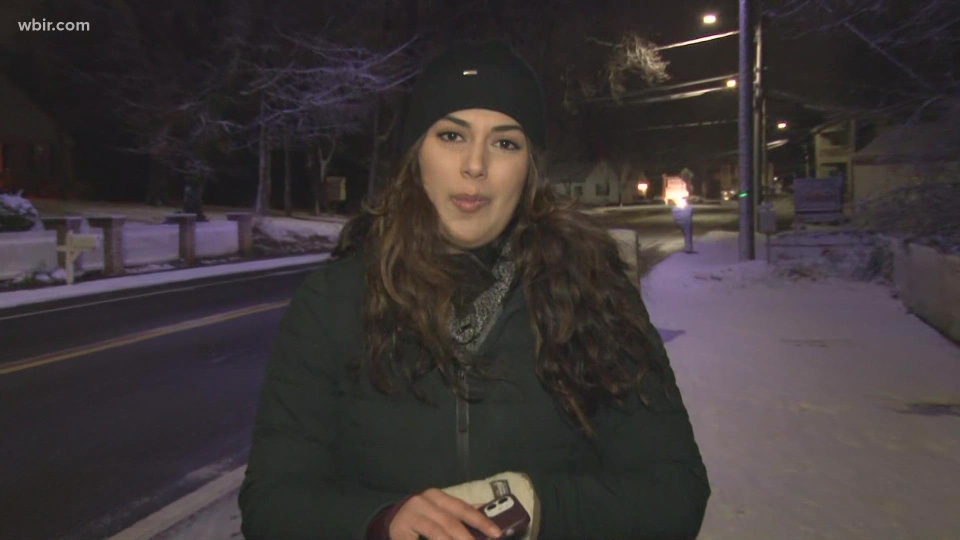 10News Reporter Raya Quttaineh gives an update on the road conditions from Blount County.