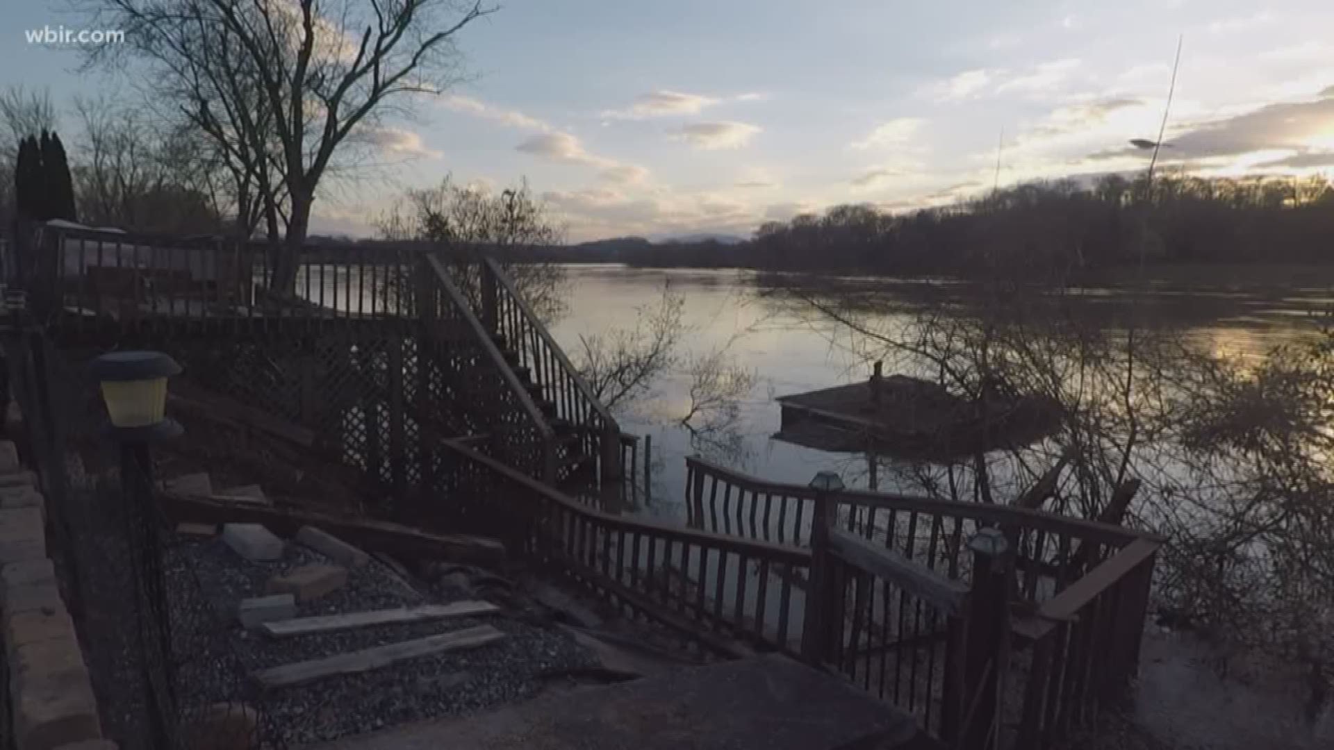 Flooding in Sevier County is still having a serious impact. Neighbors along the French Broad River say their yards are literally washing away.