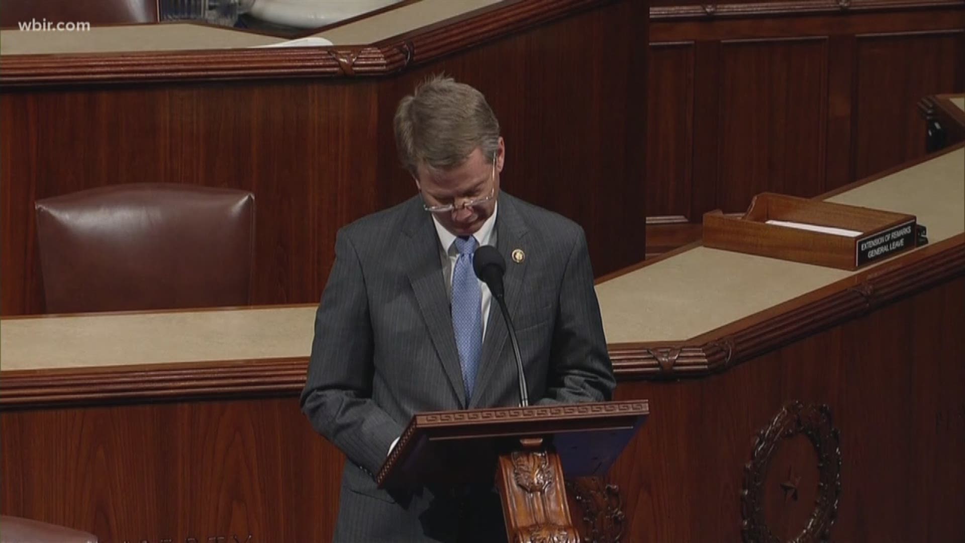 Congressman Tim Burchett spoke on the house floor about the recent death of the Knoxville fire captain's son -- 22-year-old Pierce Corcoran.