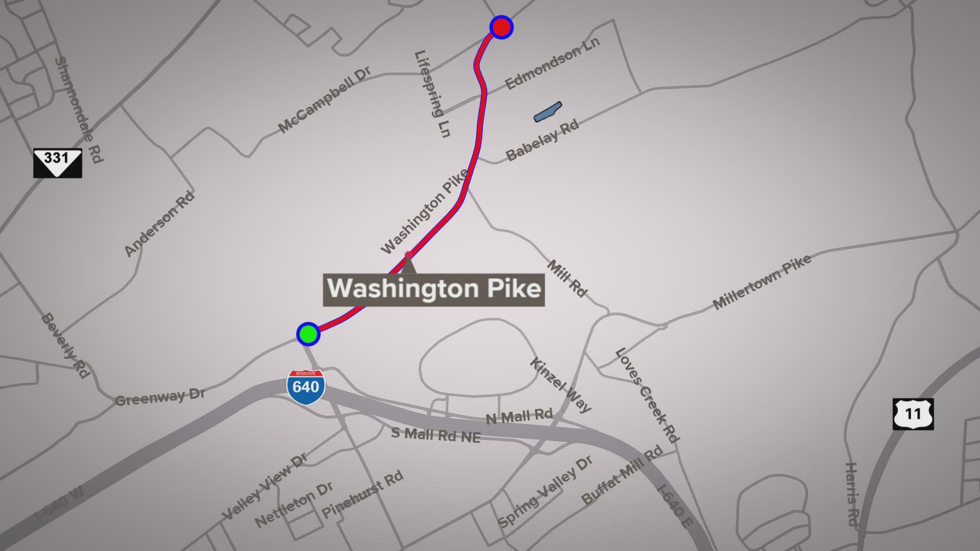 The city received approval to begin acquiring rights of way to redesign Washington Pike between I-640 and Murphy Road.