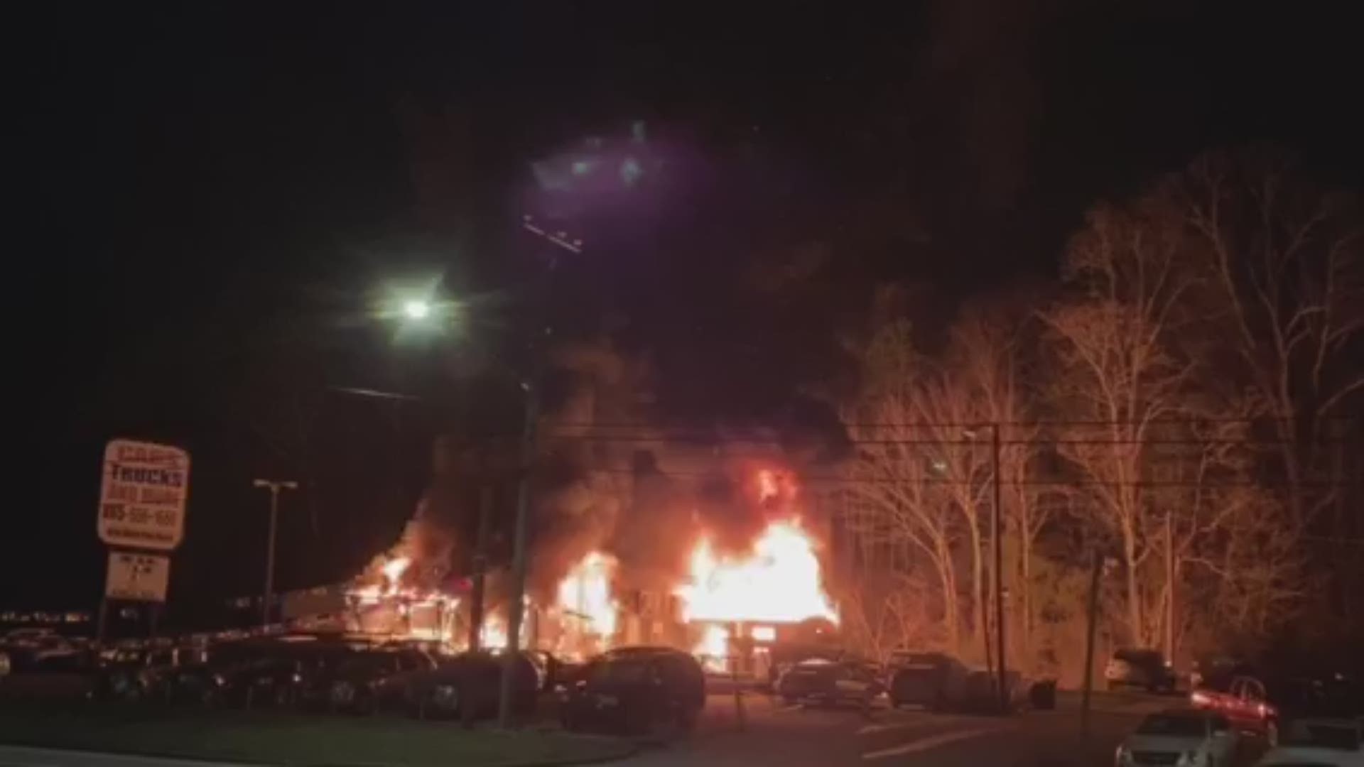 Knoxville Fire Department said there were no injuries after a structure fire at Cars, Trucks and More 12:30 a.m. Sunday.