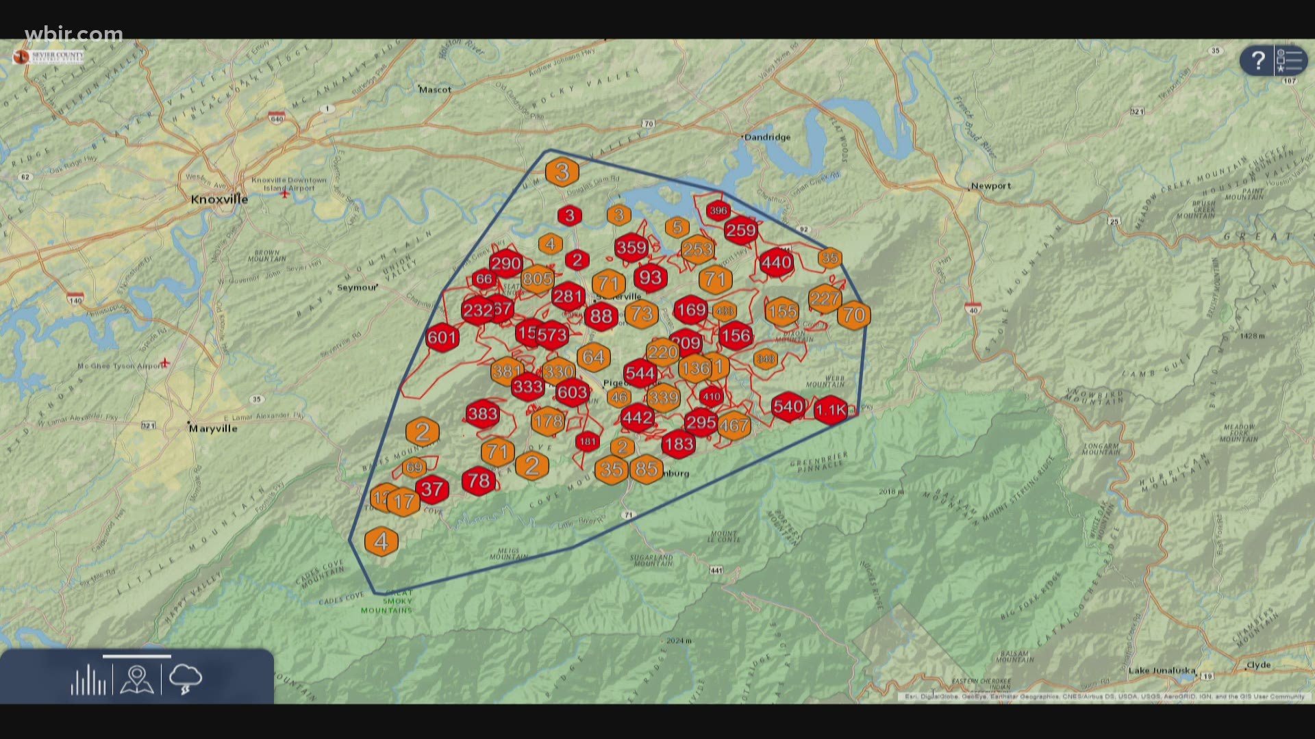 Power outages across East Tennessee