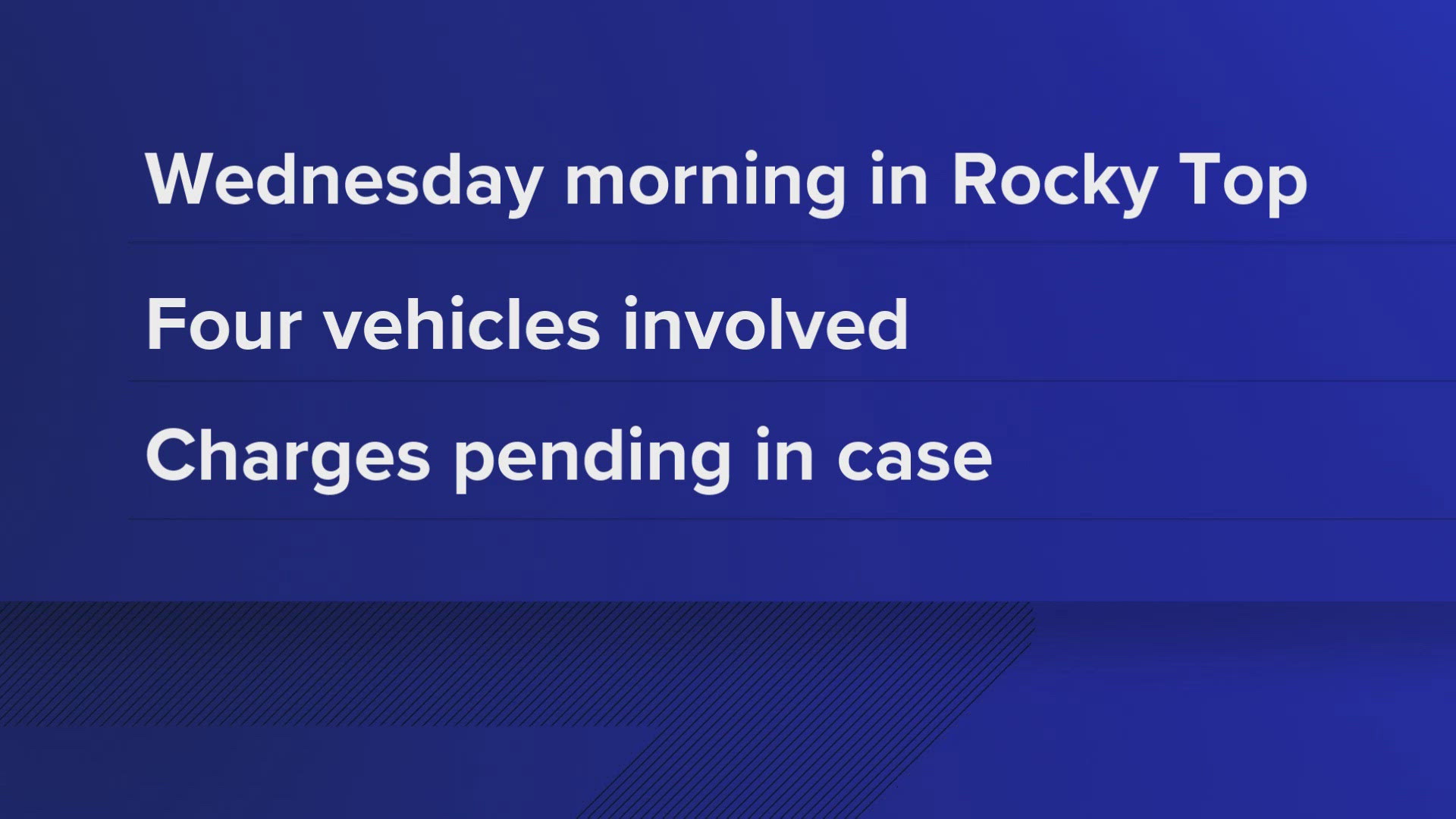 The Tennesse Highway Patrol said four vehicles, including a semi-truck, were involved in the crash on I-75 South on Aug. 14.