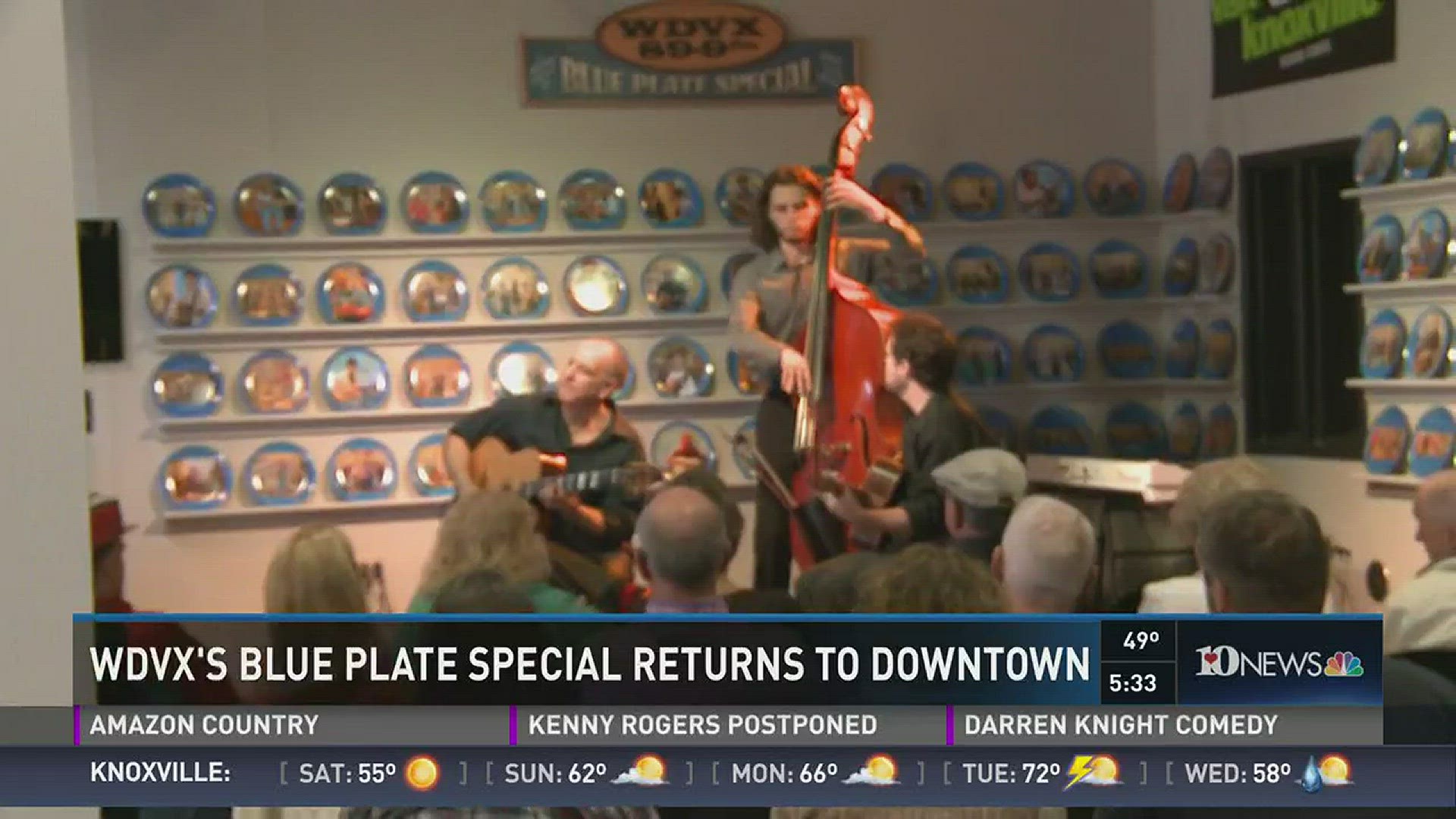 March 3, 2017: For the first time in months, WDVX's "Blue Plate Special" is back in its now "upgraded" home. The radio station celebrated with an all day live music party.