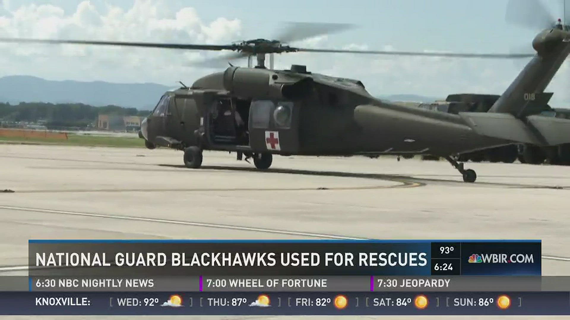 Tennessee National Guard switches to use of Blackhawk helicopters in order to decrease response time in search and rescue missions.