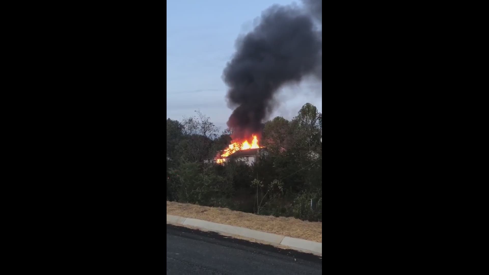 A fire engulfed an apartment duplex in Sevierville. (Video: Angel Maddox)