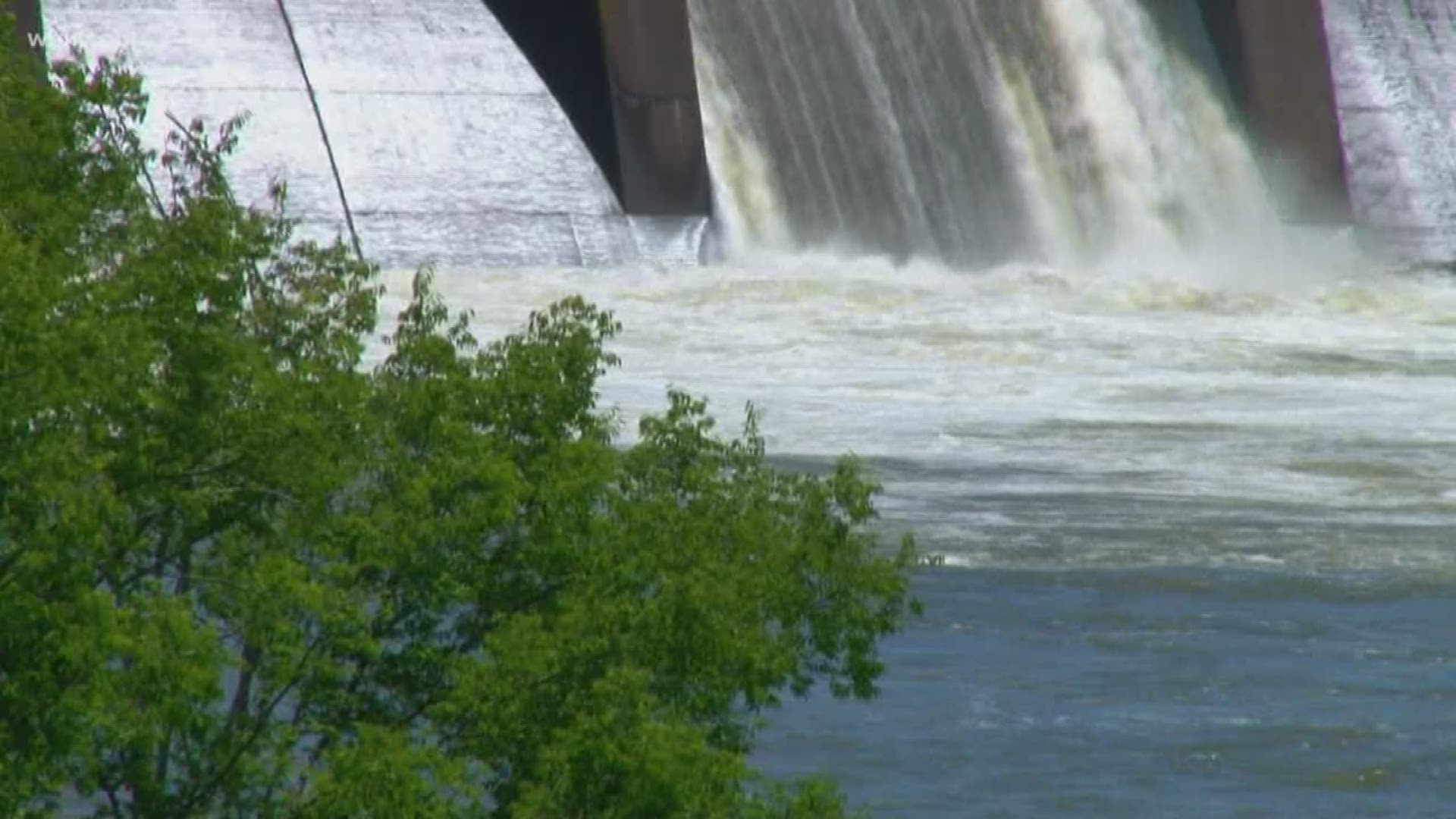 Signs warn boaters to stay away from the dam. The power of the rushing water could have serious, if not deadly, consequences just like we saw this past weekend. TVA says more than 485,000 gallons of water flow through the gates every second when they're o