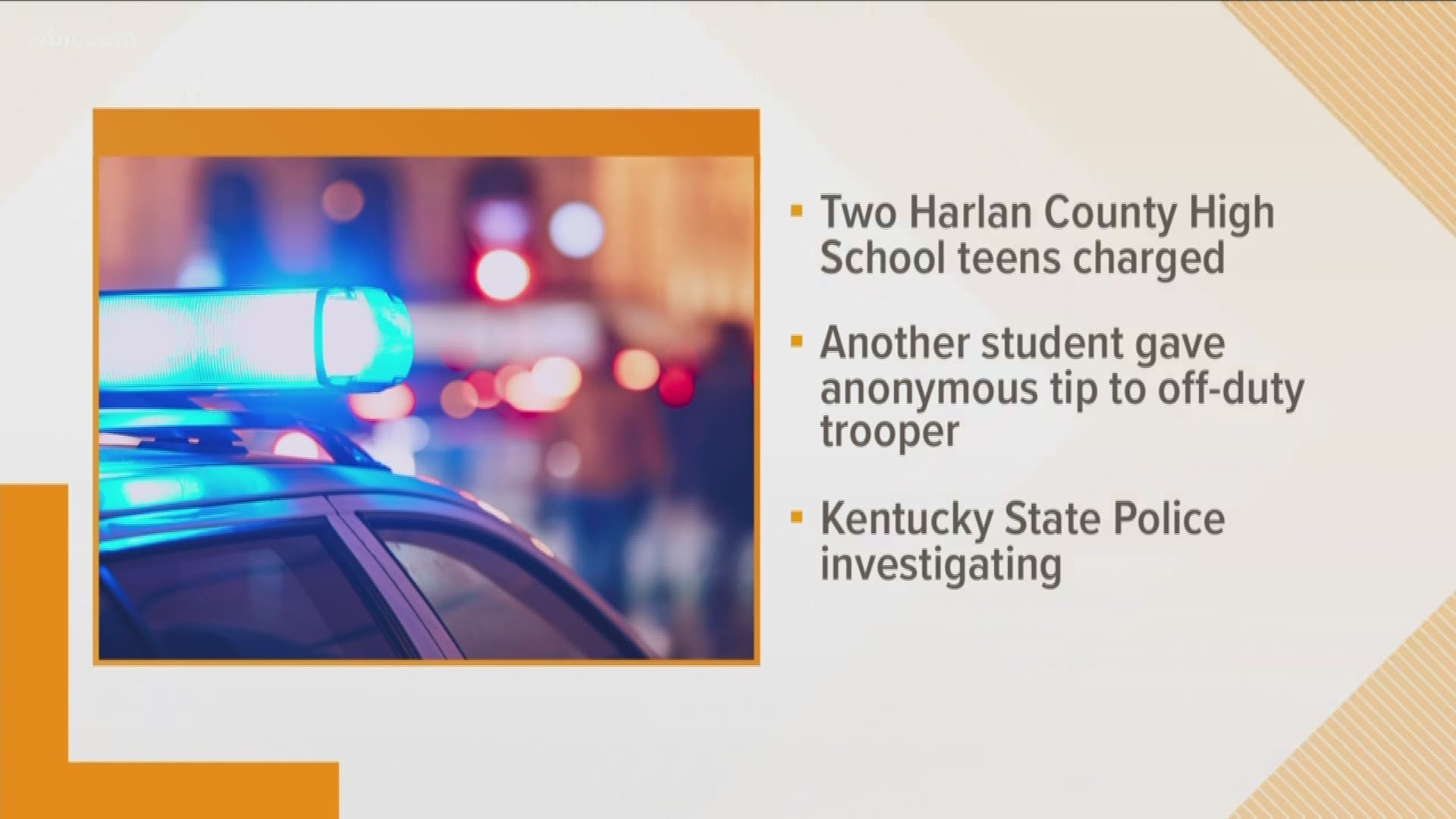 Two teens in Harlan County, Kentucky, are facing terrorism charges after police say they made threats toward their high school: Harlan County High.