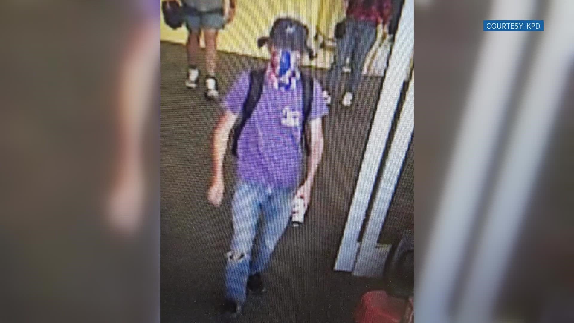The suspect damaged over $3,800 worth of Pride Month merchandise, according to the Knoxville Police Department.
