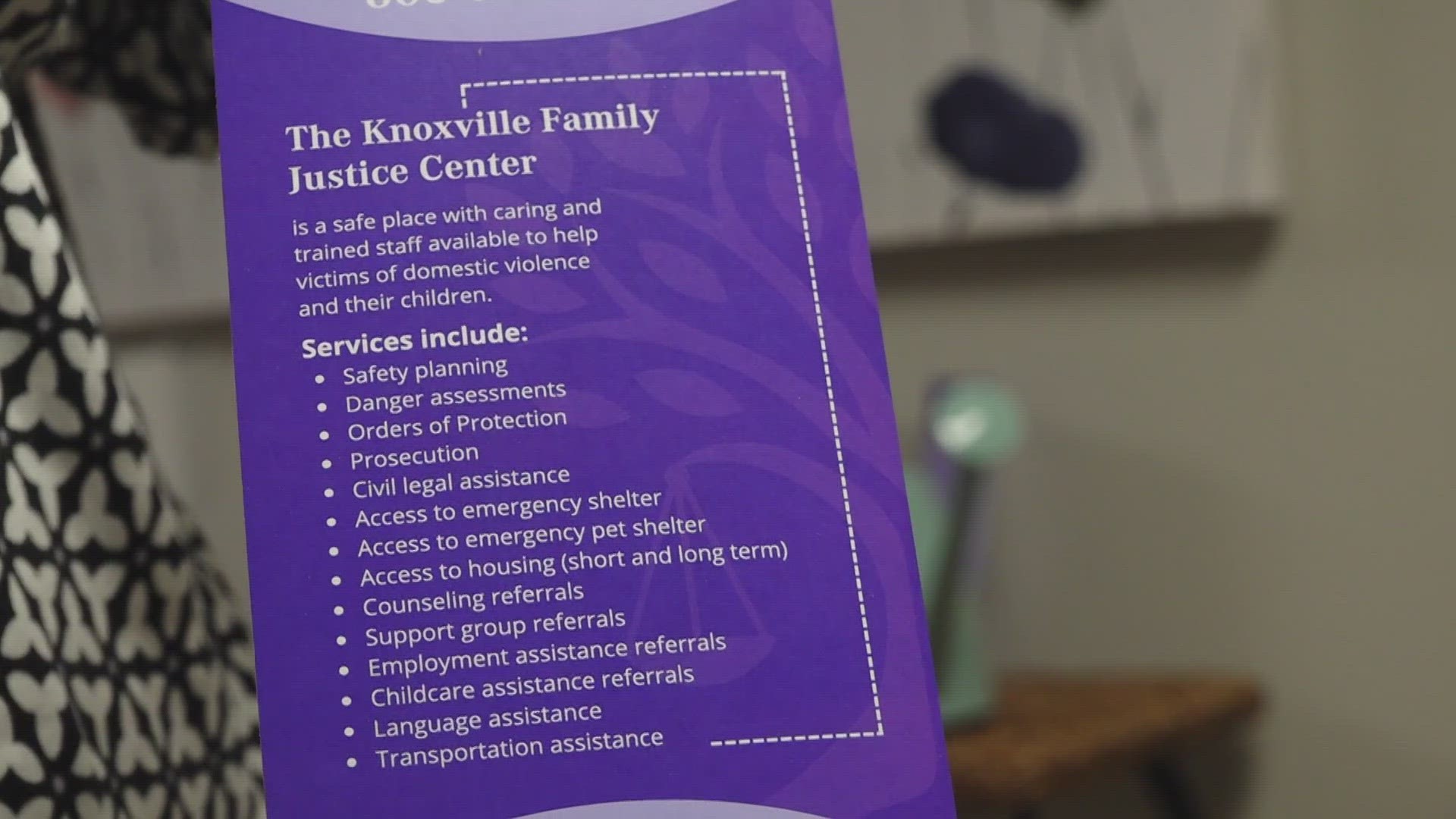 The Family Justice Center said it helps an average of ten domestic violence survivors per day.