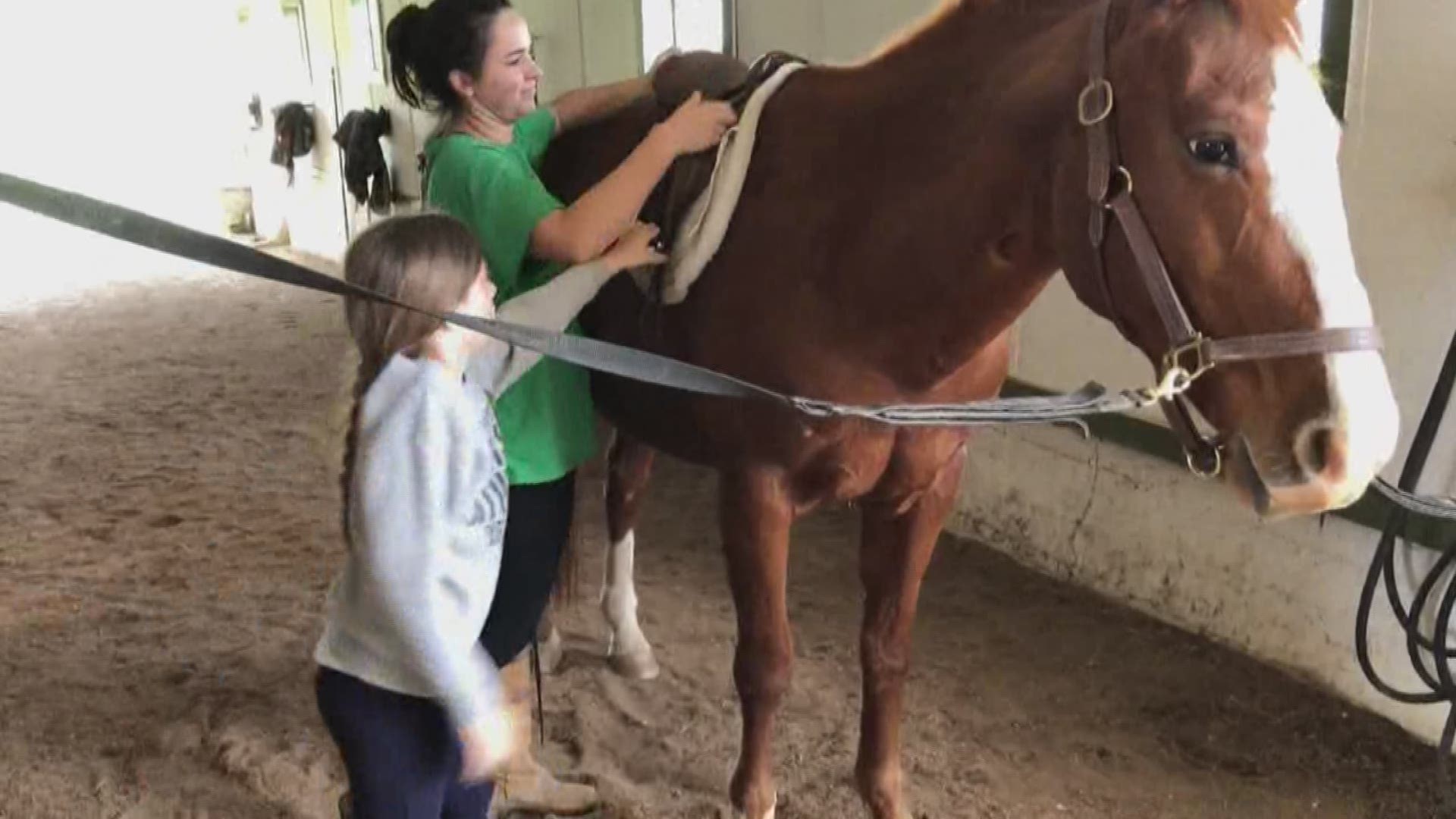 Jr. Anchor Skylar Rouse shows off her horseback riding talents.