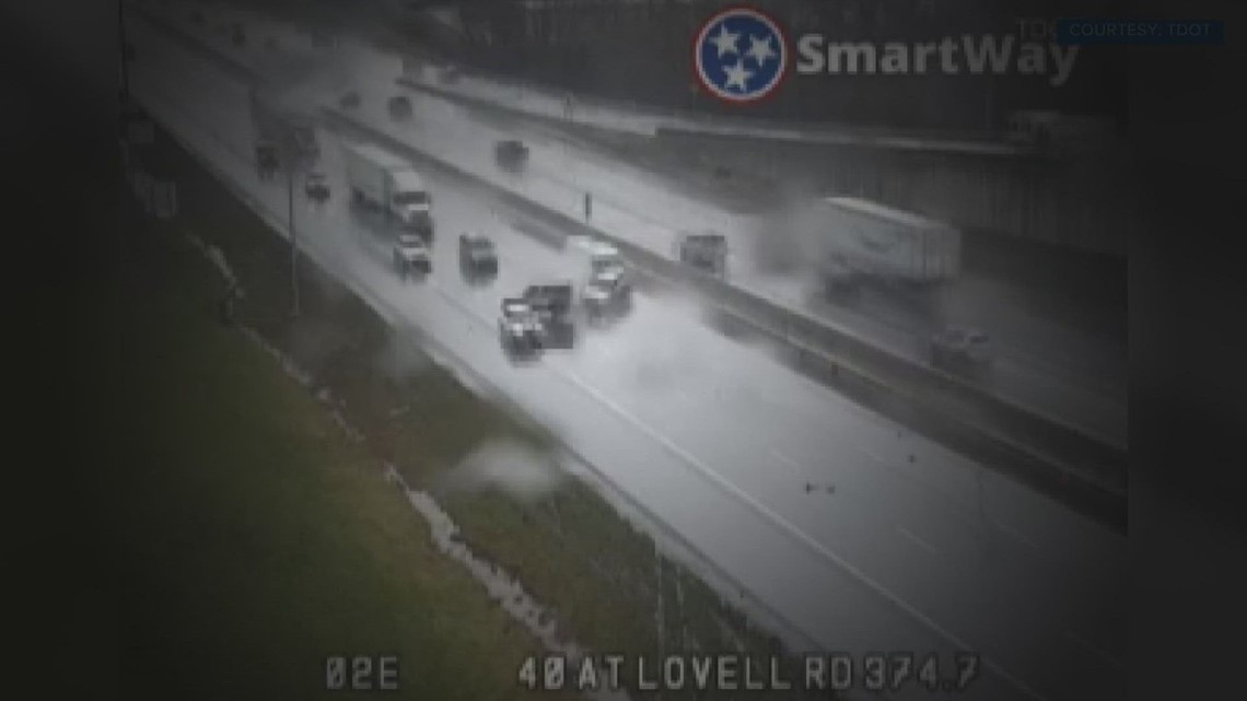 TDOT using water pumps to move water off a spot of I-40 during rain while working on long-term solution - Vimarsana News